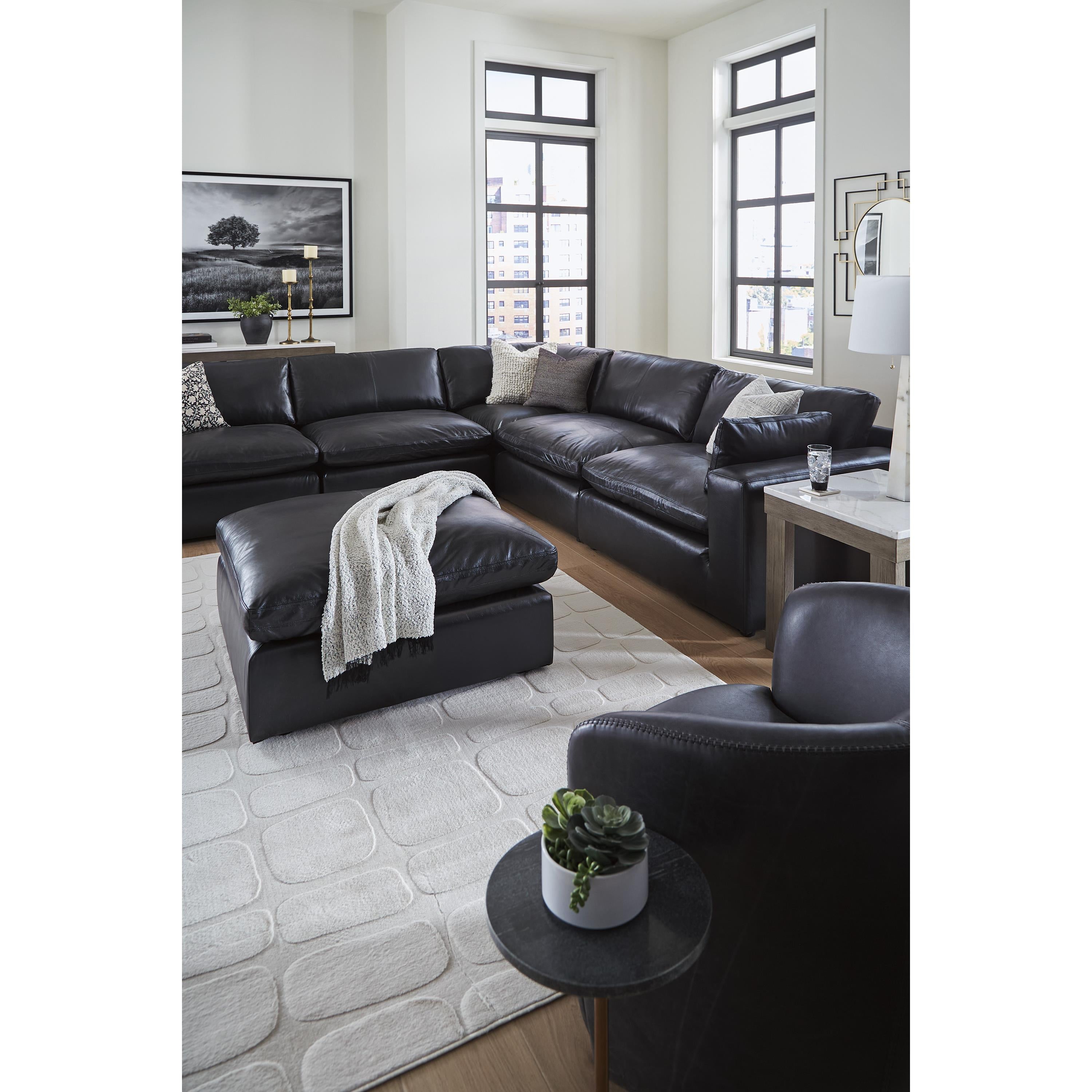  Manufacturer Color_Black --  Emilia 3090208 Oversized Accent Ottoman IMAGE 8