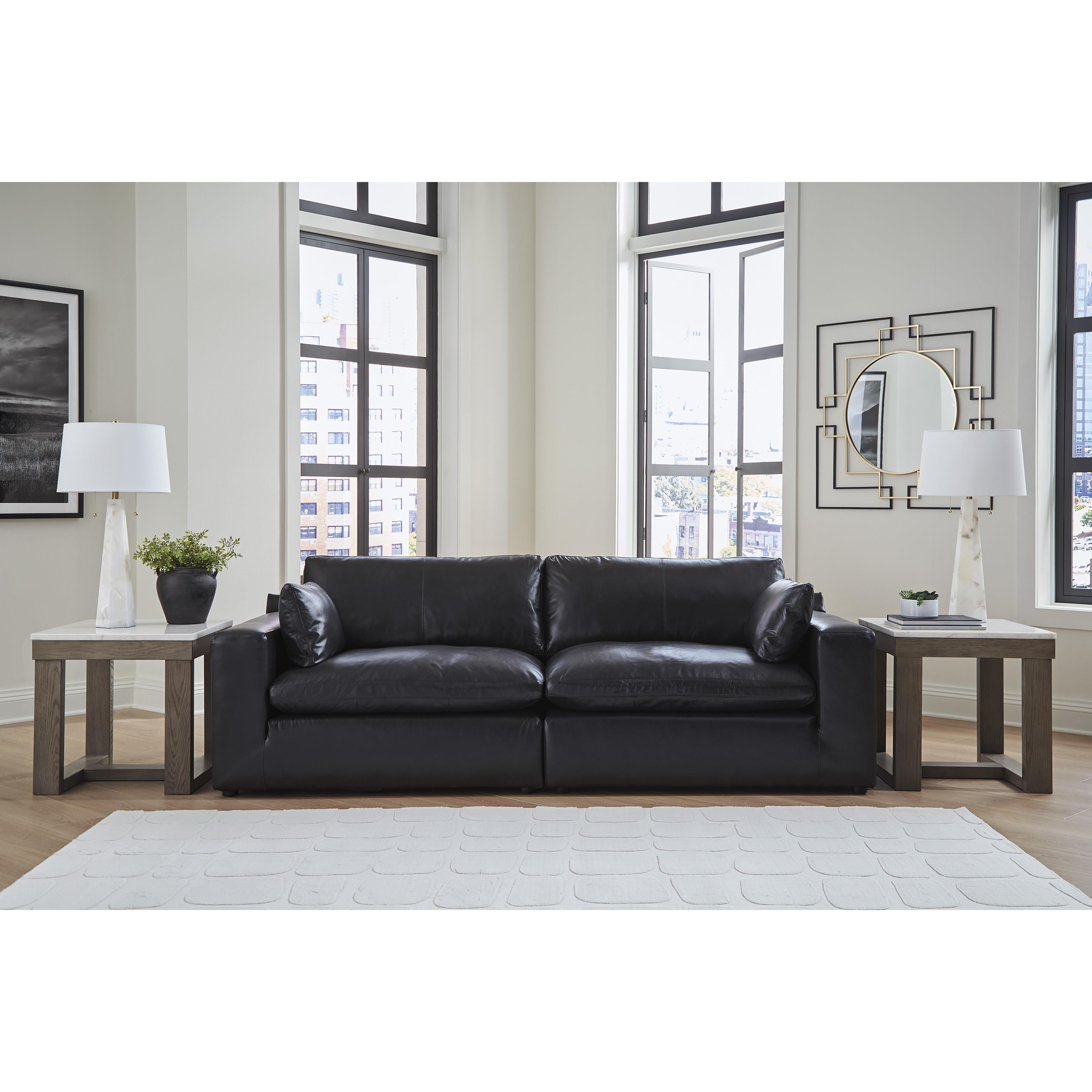  Manufacturer Color_Black --  Emilia 30902S1 2 pc Sectional Loveseat IMAGE 2