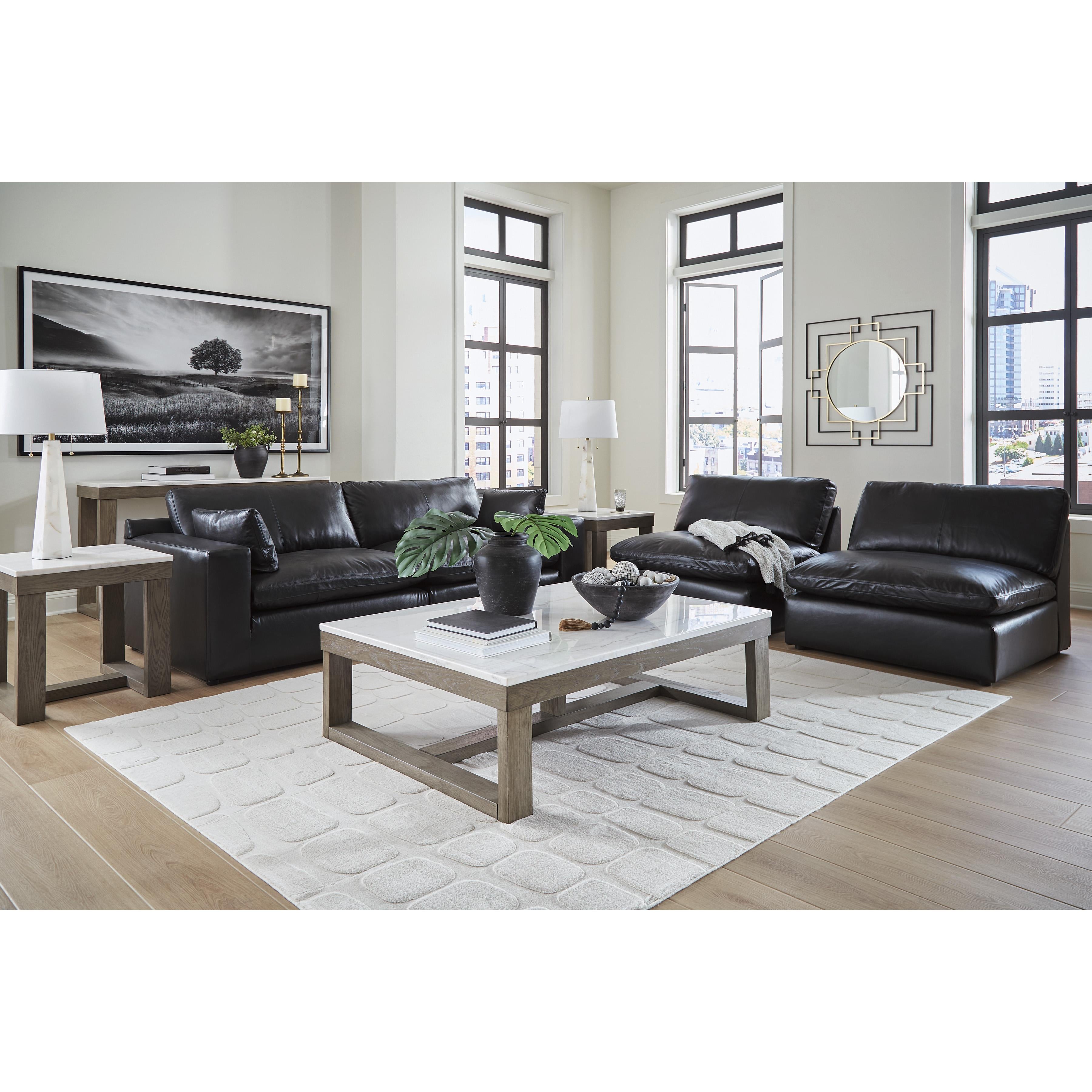  Manufacturer Color_Black --  Emilia 30902S1 2 pc Sectional Loveseat IMAGE 3
