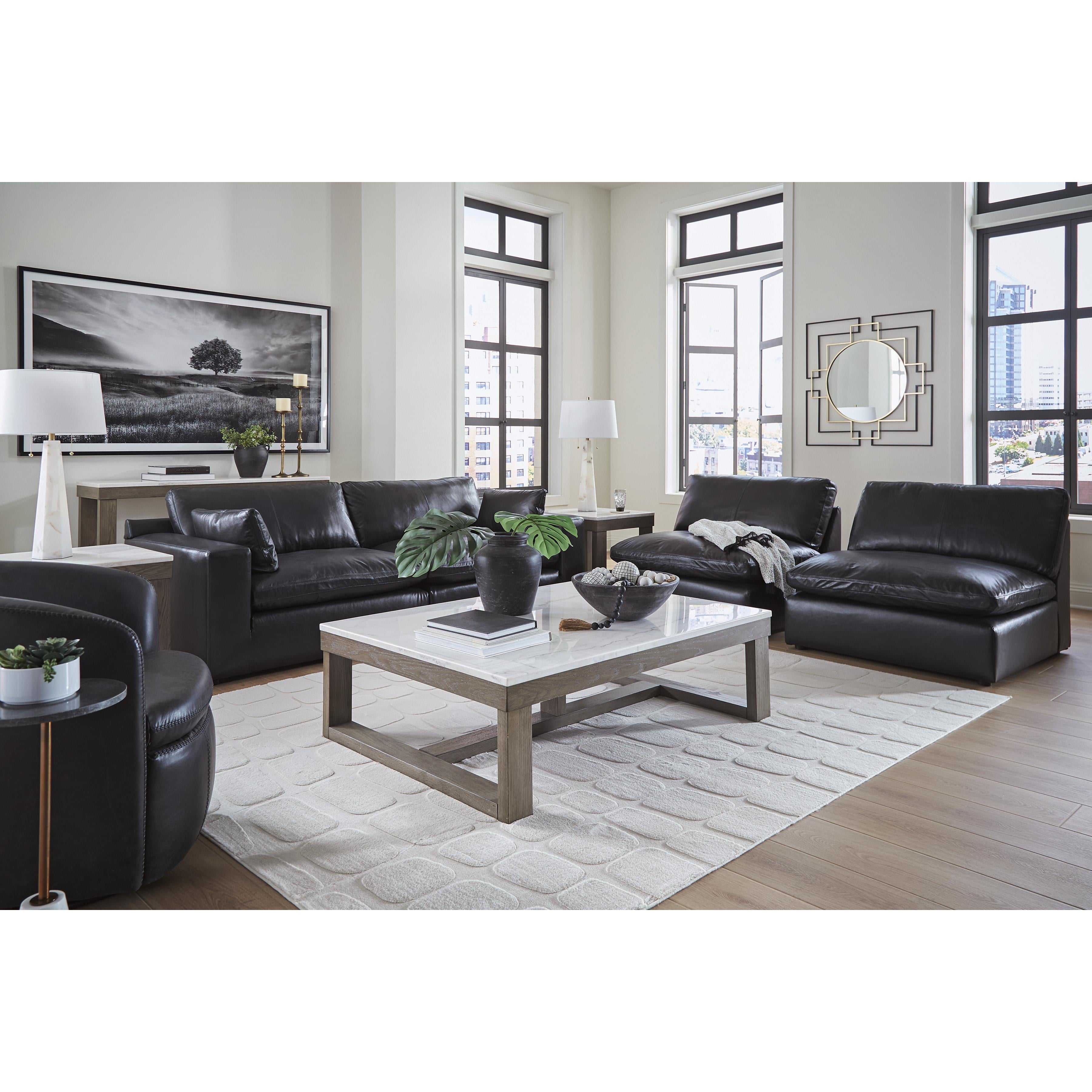  Manufacturer Color_Black --  Emilia 30902S1 2 pc Sectional Loveseat IMAGE 4