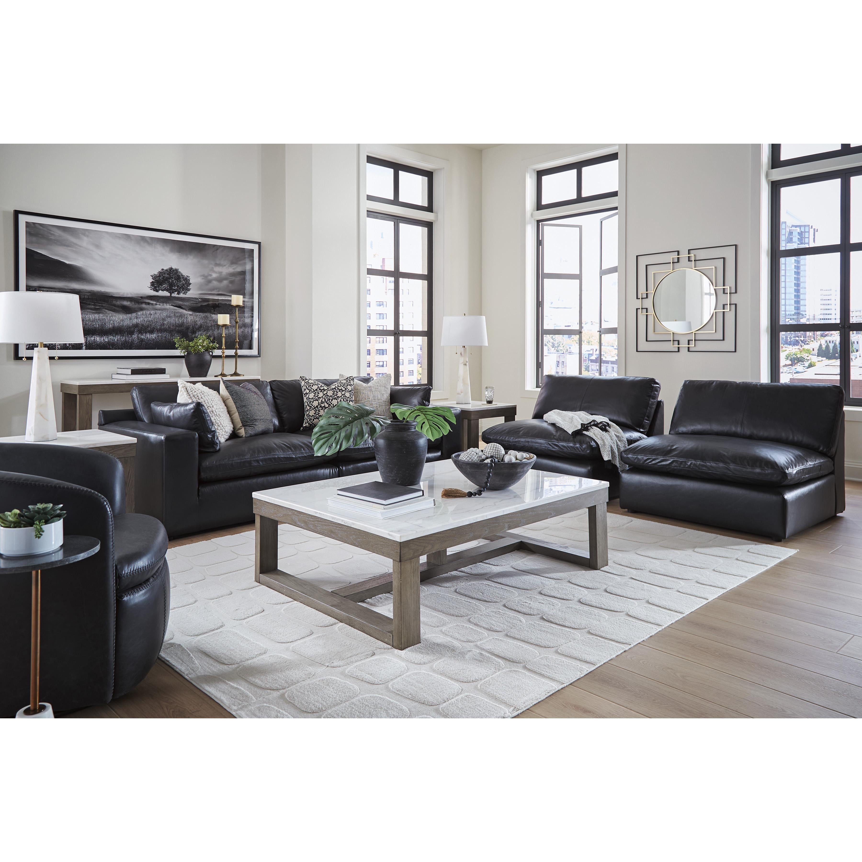  Manufacturer Color_Black --  Emilia 30902S1 2 pc Sectional Loveseat IMAGE 5