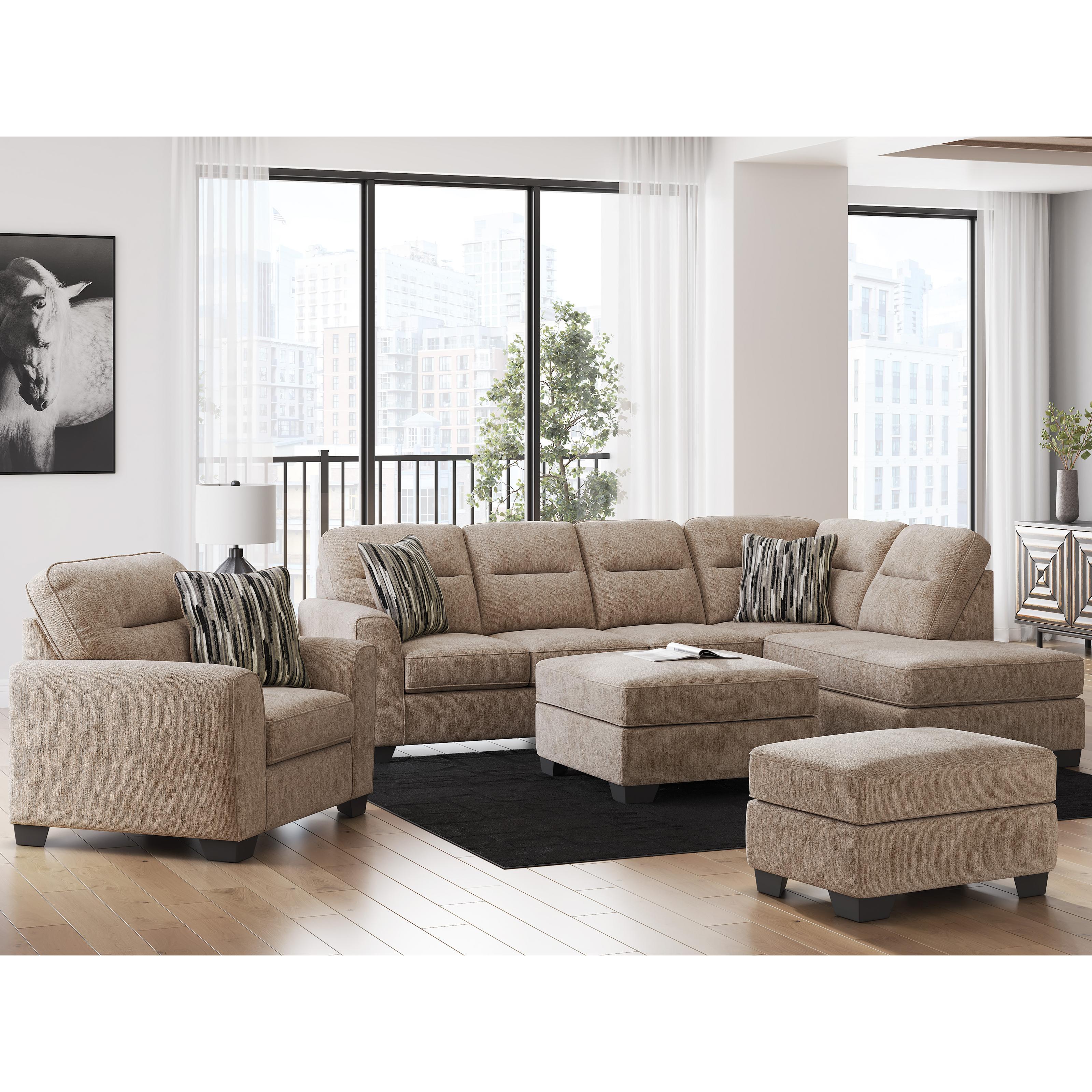  Manufacturer Color_Mocha --  Benchcraft Olten Fabric Ottoman IMAGE 6