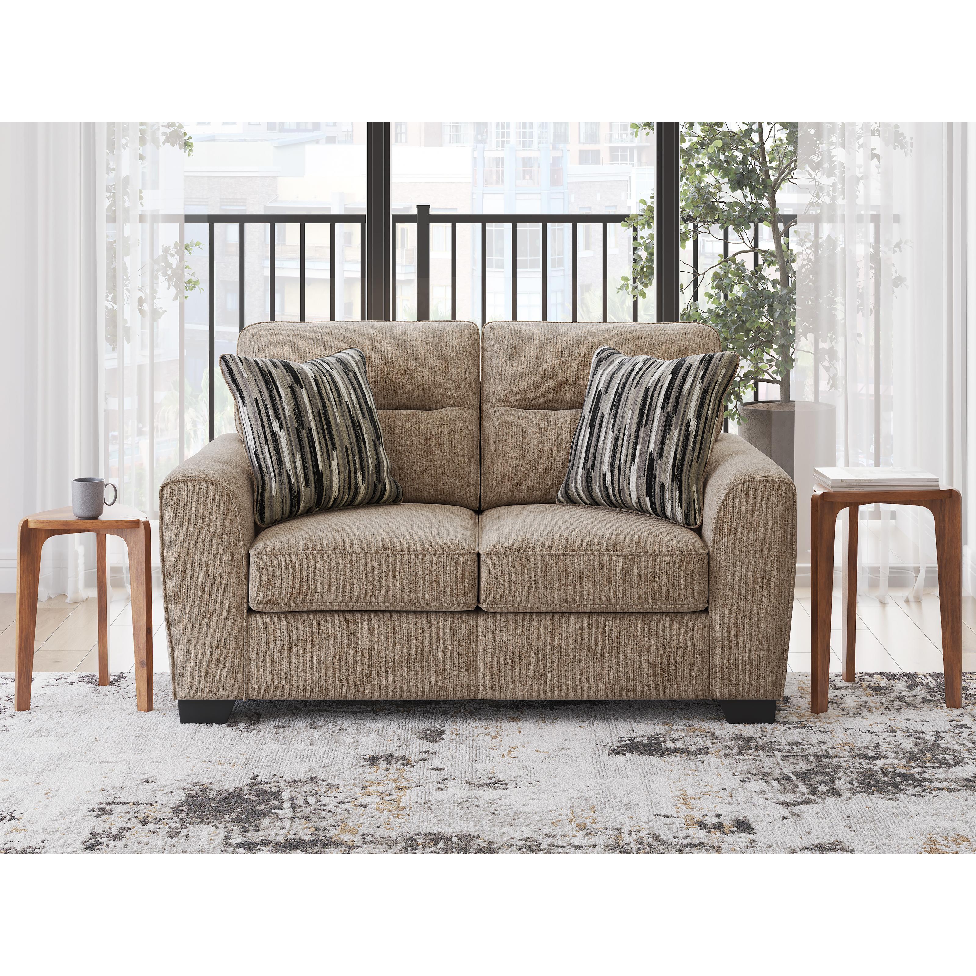  Manufacturer Color_Mocha --  Benchcraft Olten Stationary Fabric Loveseat IMAGE 5
