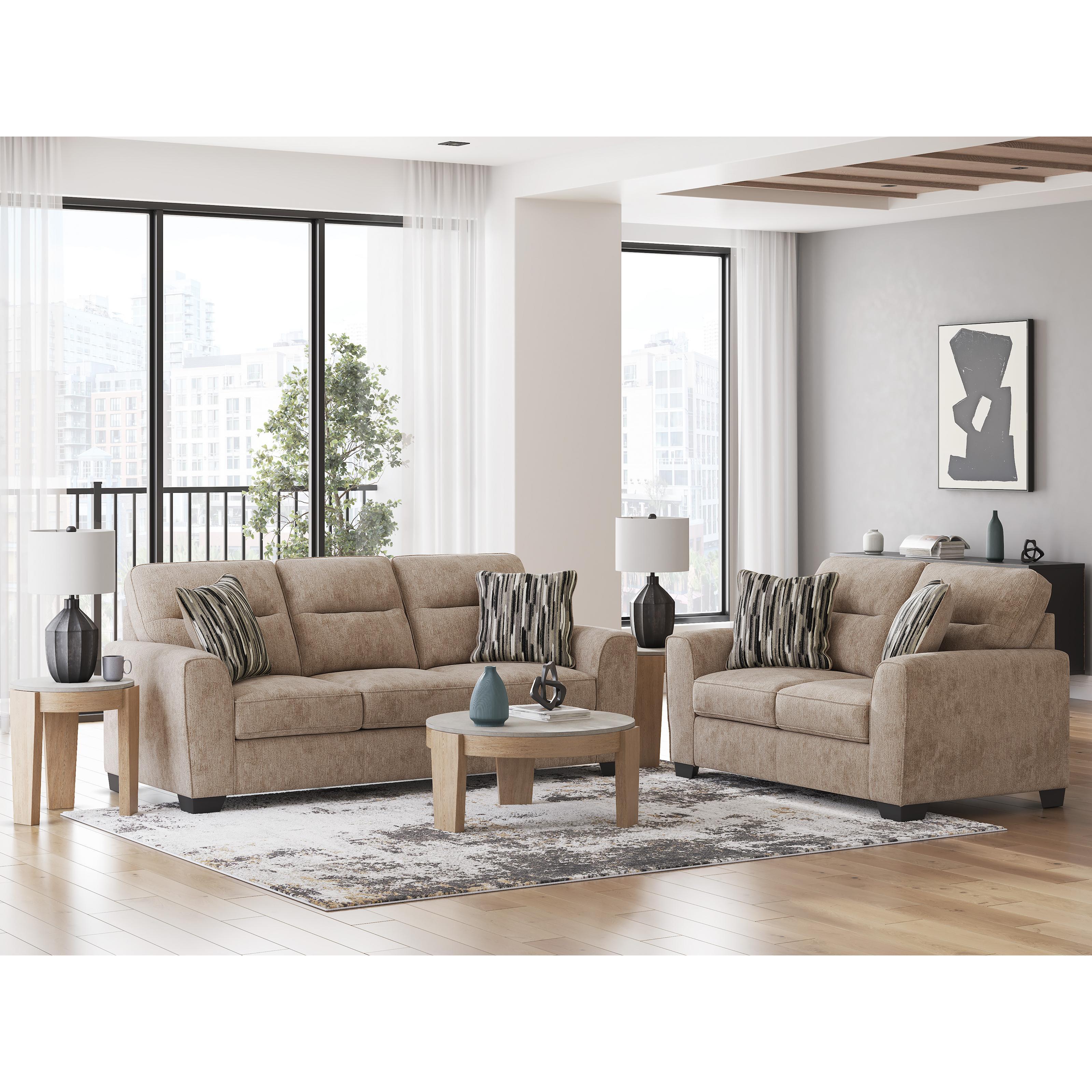  Manufacturer Color_Mocha --  Benchcraft Olten Stationary Fabric Loveseat IMAGE 7