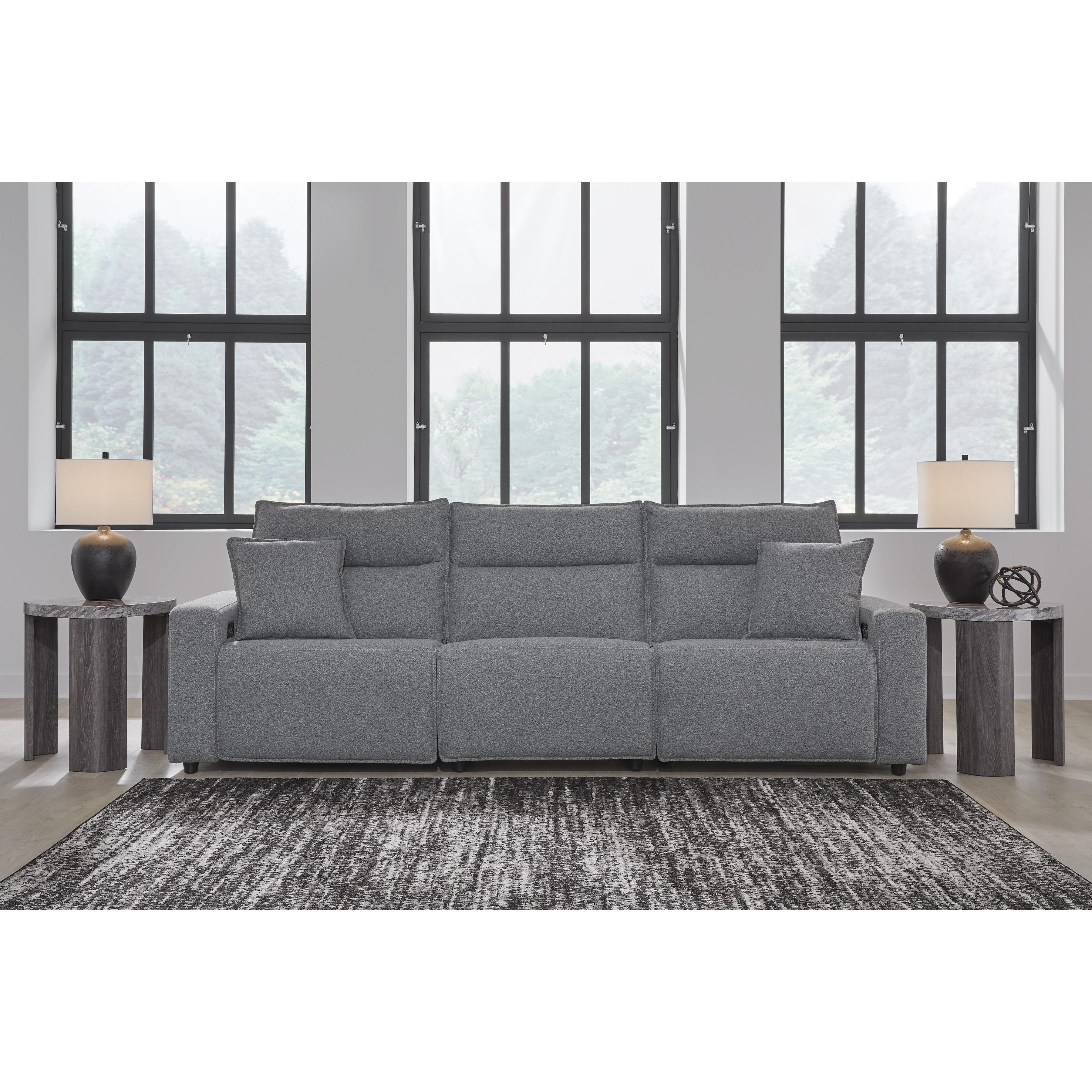  Manufacturer Color_Salt and Pepper --  Signature Design by Ashley ModMax II Power Reclining Fabric 3 pc Sectional IMAGE 2