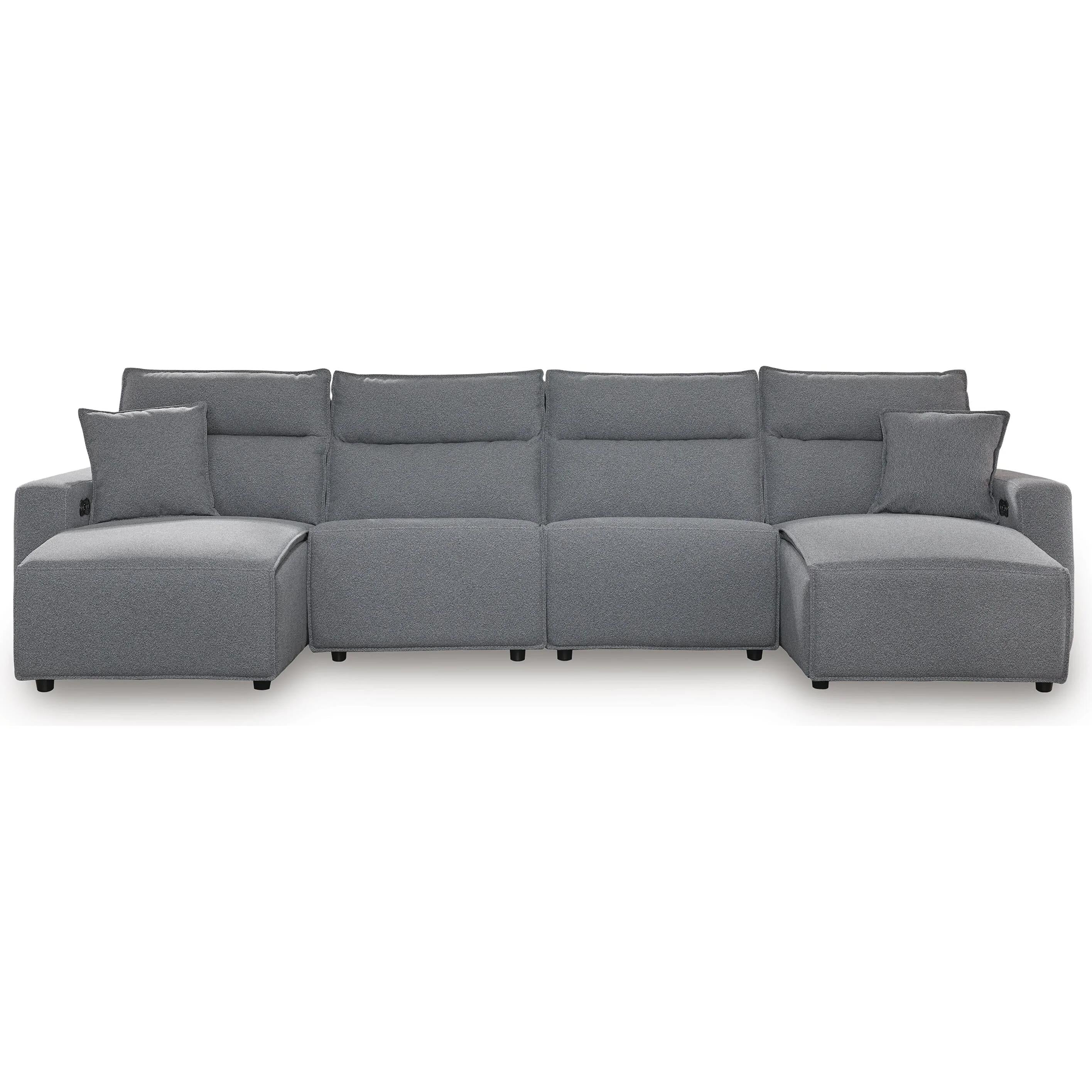  Manufacturer Color_Salt and Pepper --  Signature Design by Ashley ModMax II Power Reclining Fabric 4 pc Sectional IMAGE 1