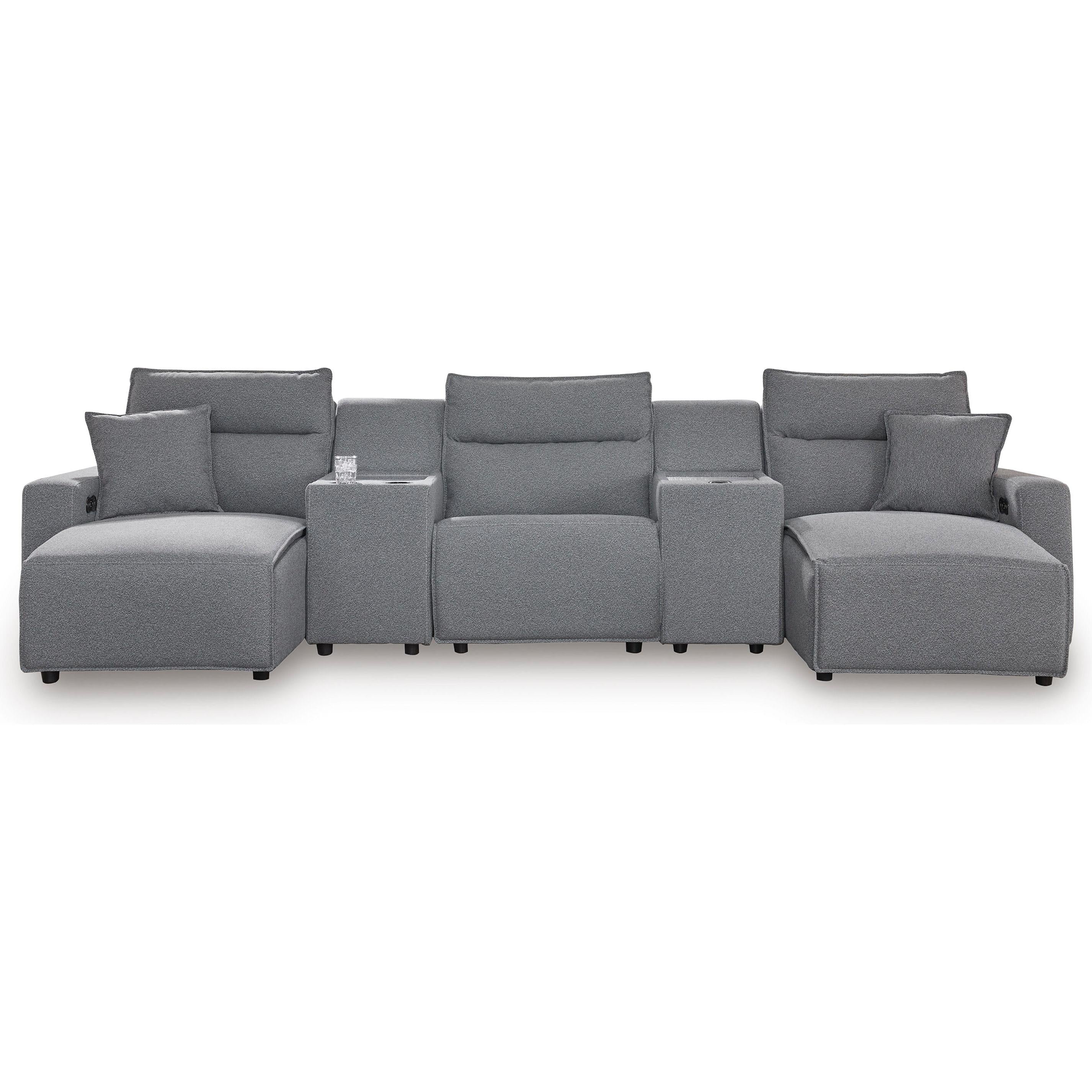  Manufacturer Color_Salt and Pepper --  Signature Design by Ashley ModMax II Power Reclining Fabric 5 pc Sectional IMAGE 1
