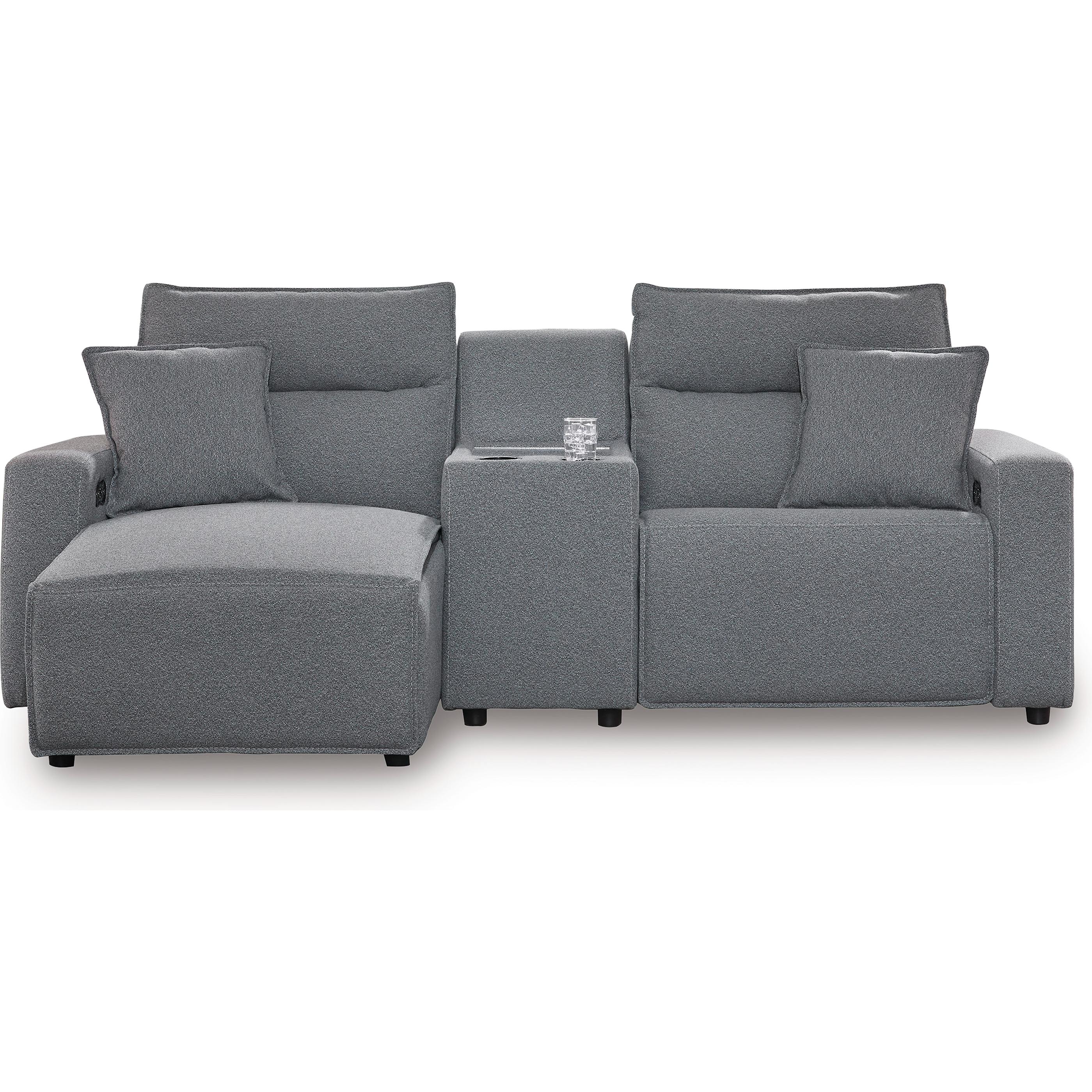 Manufacturer Color_Salt and Pepper --  Signature Design by Ashley ModMax II Power Reclining Fabric 3 pc Sectional IMAGE 1