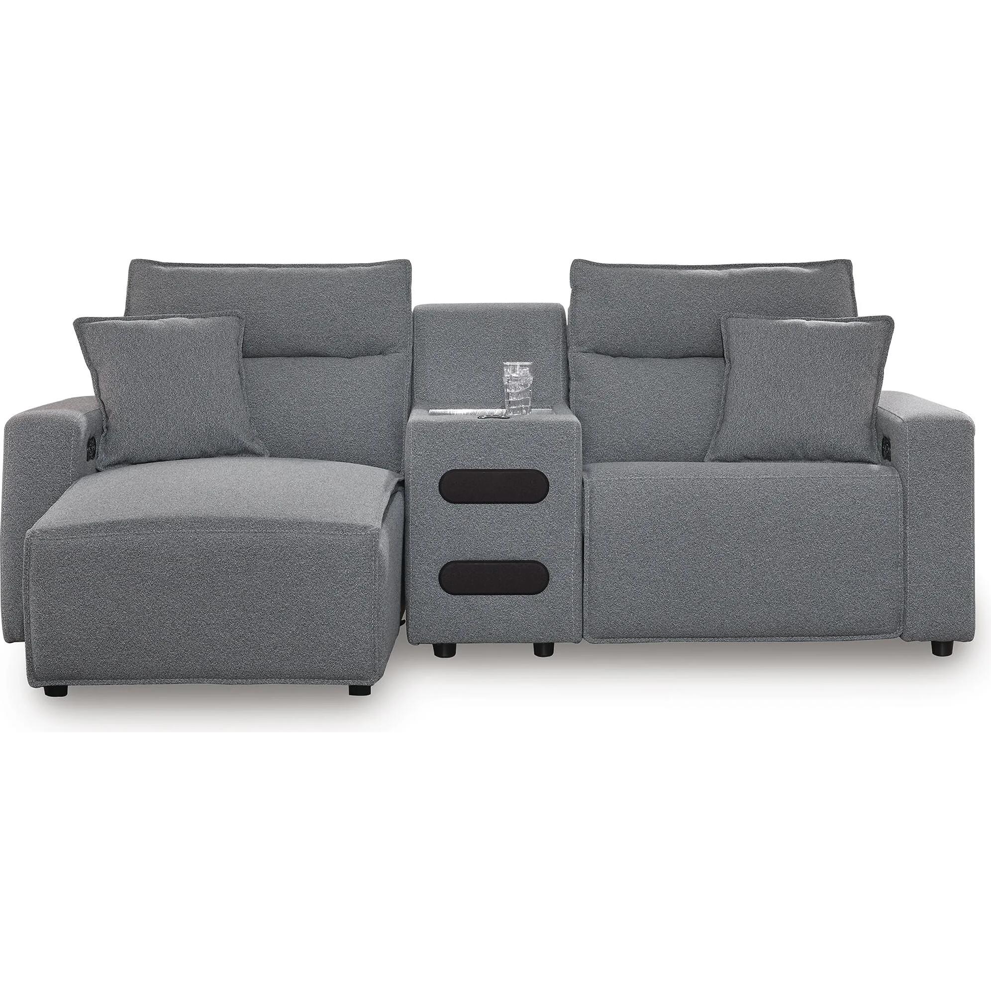  Manufacturer Color_Salt and Pepper --  Signature Design by Ashley ModMax II Power Reclining Fabric 3 pc Sectional IMAGE 1