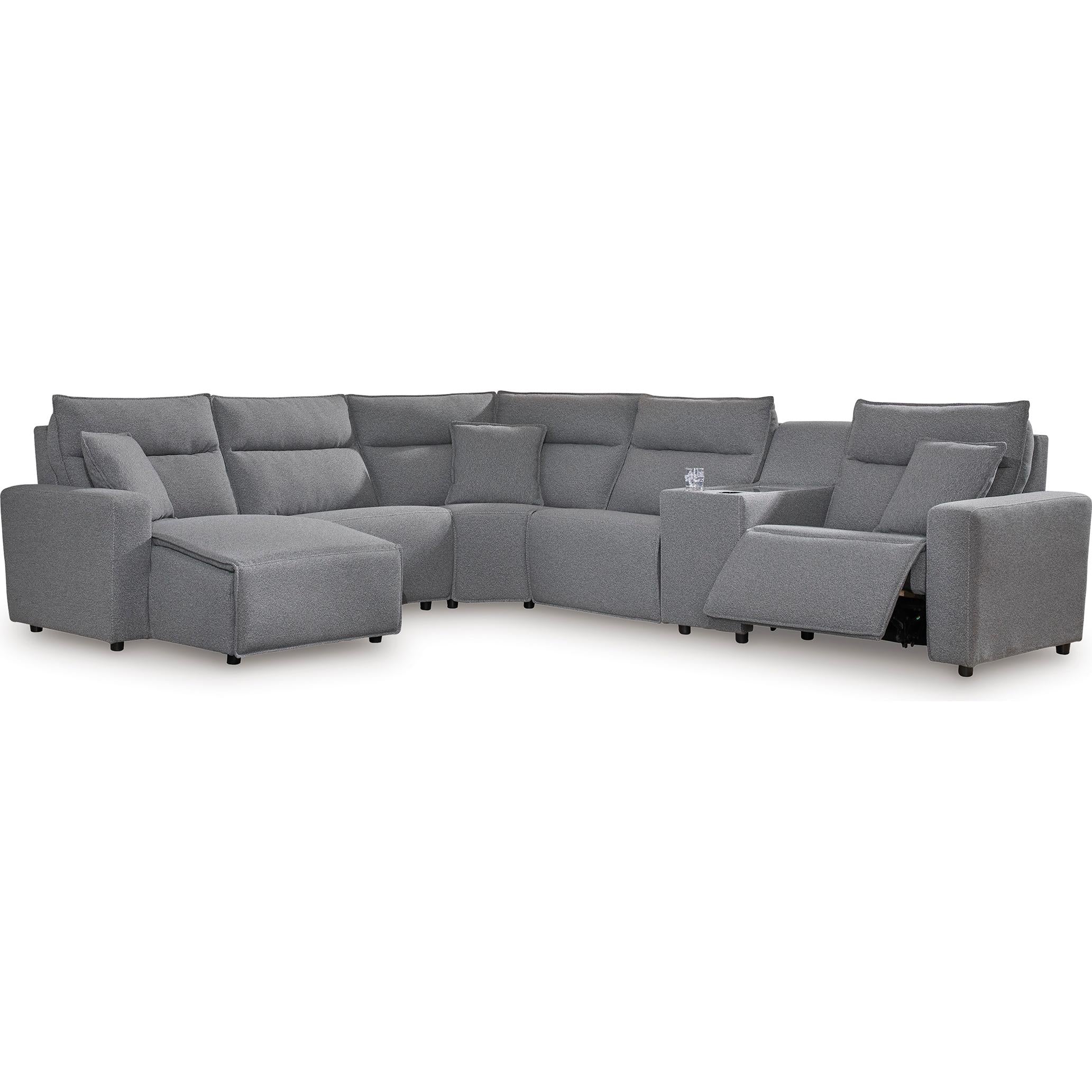 Manufacturer Color_Salt and Pepper --  Signature Design by Ashley ModMax II Power Reclining Fabric 6 pc Sectional IMAGE 1