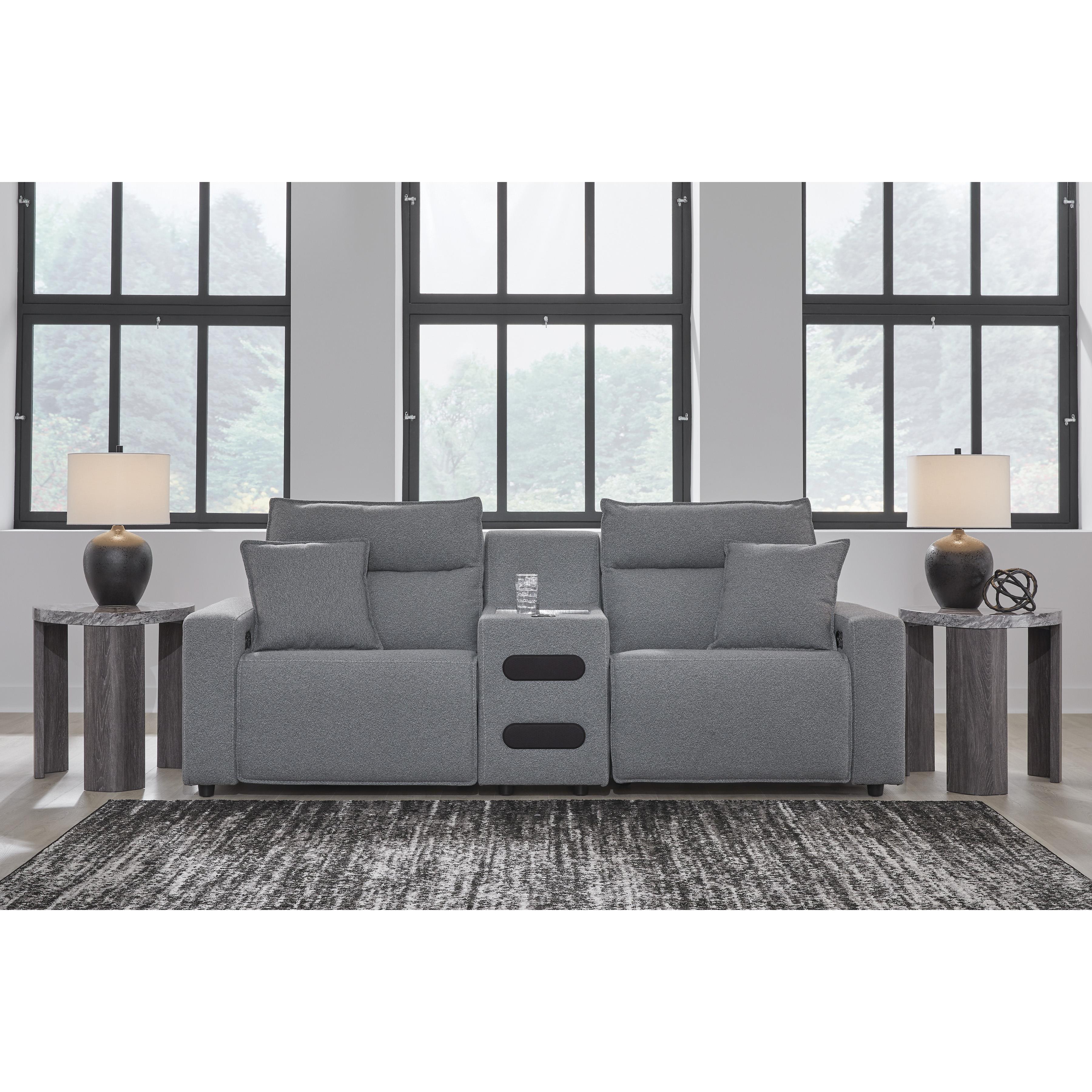  Manufacturer Color_Salt and Pepper --  Signature Design by Ashley ModMax II Power Reclining Fabric 3 pc Sectional IMAGE 6