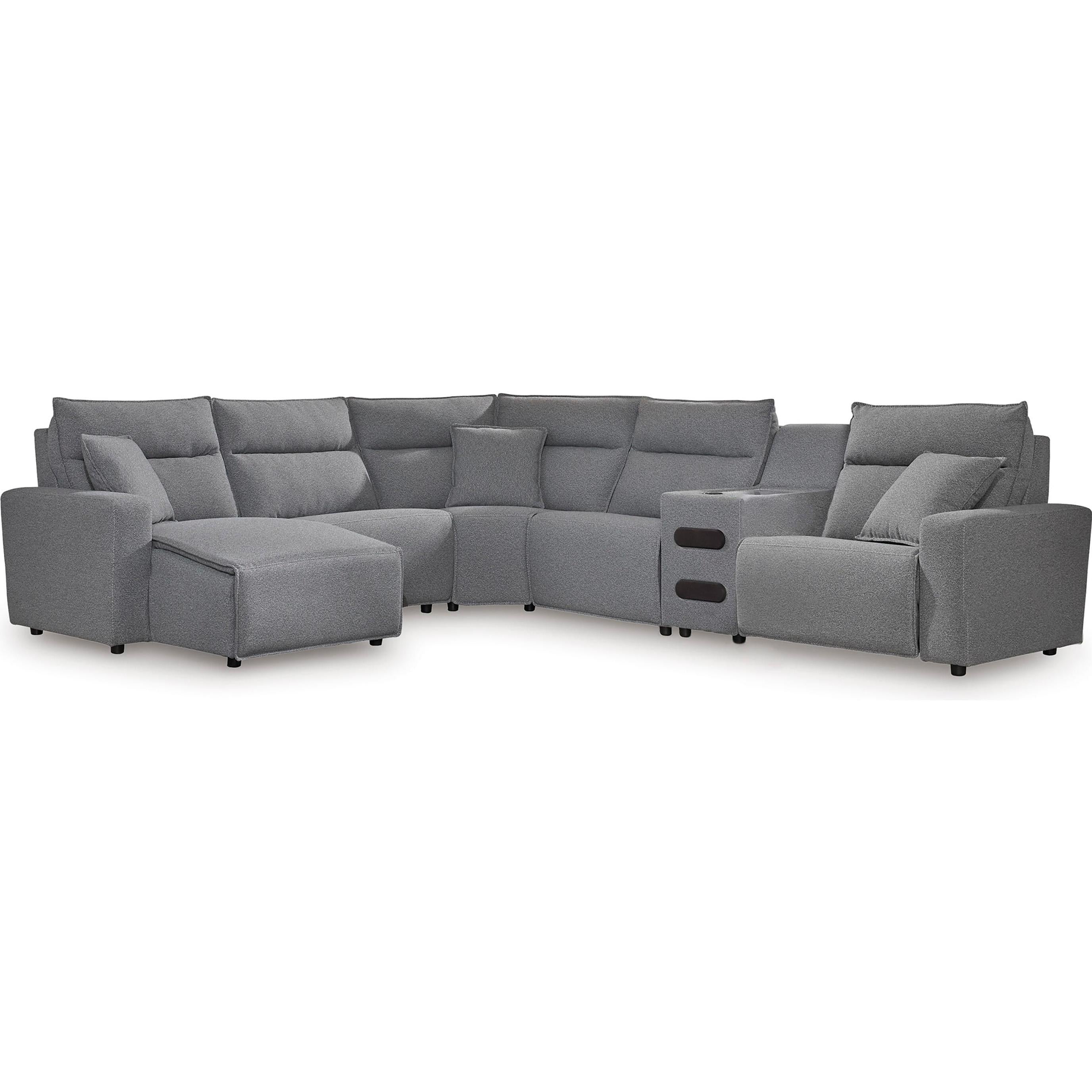  Manufacturer Color_Salt and Pepper --  Signature Design by Ashley ModMax II Reclining Fabric 6 pc Sectional IMAGE 1