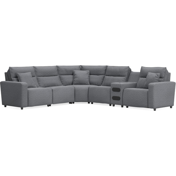 Signature Design by Ashley Modmax 65906S35 6 pc Reclining Sectional with Audio Console