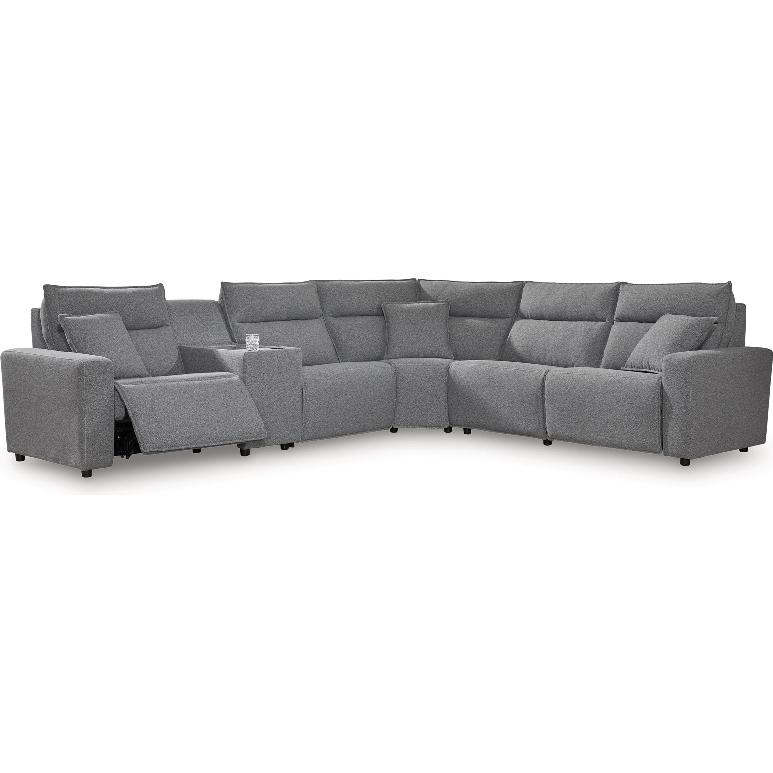  Manufacturer Color_Salt and Pepper --  Signature Design by Ashley ModMax II Reclining Fabric 6 pc Sectional IMAGE 1