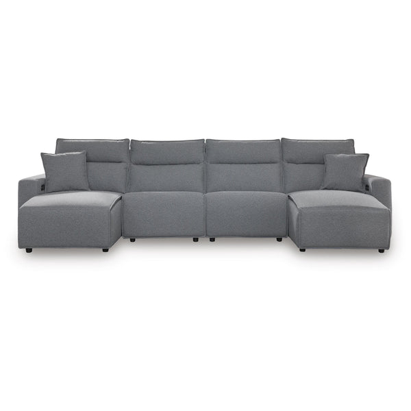Signature Design by Ashley Modmax 65906S37 4 pc Reclining Sectional with Double Chaise