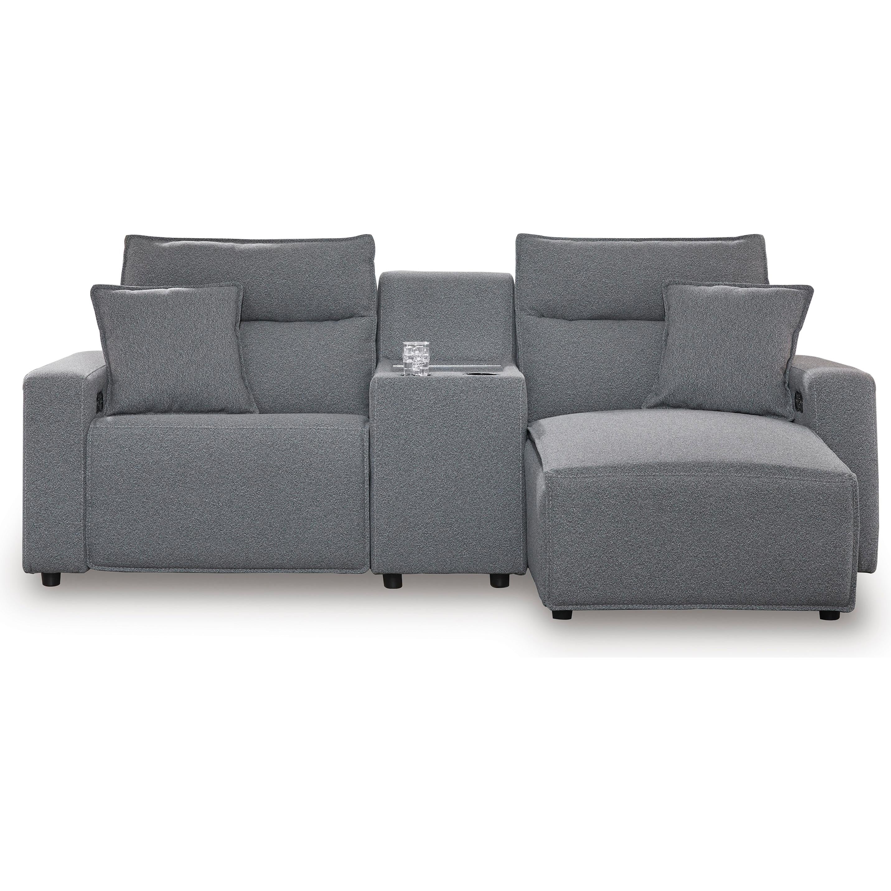  Manufacturer Color_Salt and Pepper --  Signature Design by Ashley ModMax II Power Reclining Fabric 3 pc Sectional IMAGE 1