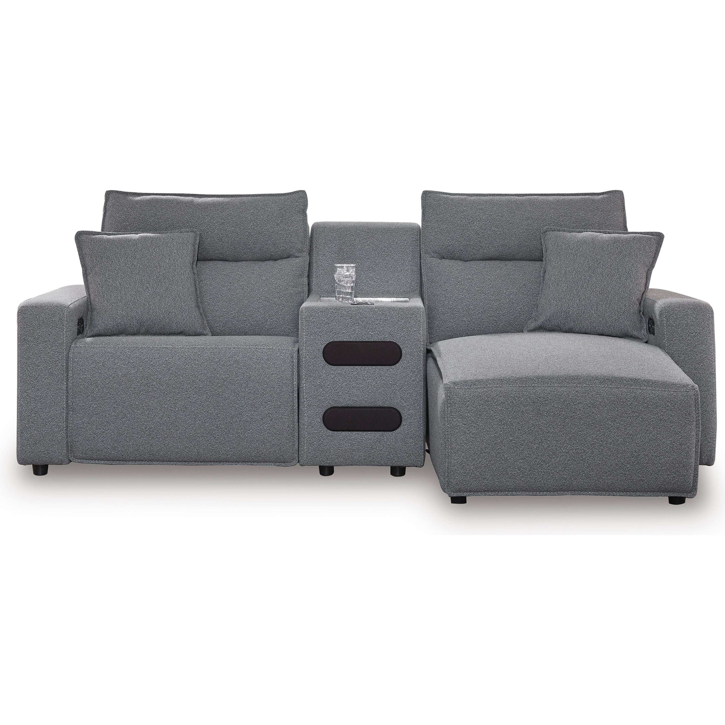  Manufacturer Color_Salt and Pepper --  Signature Design by Ashley ModMax II Power Reclining Fabric 3 pc Sectional IMAGE 1