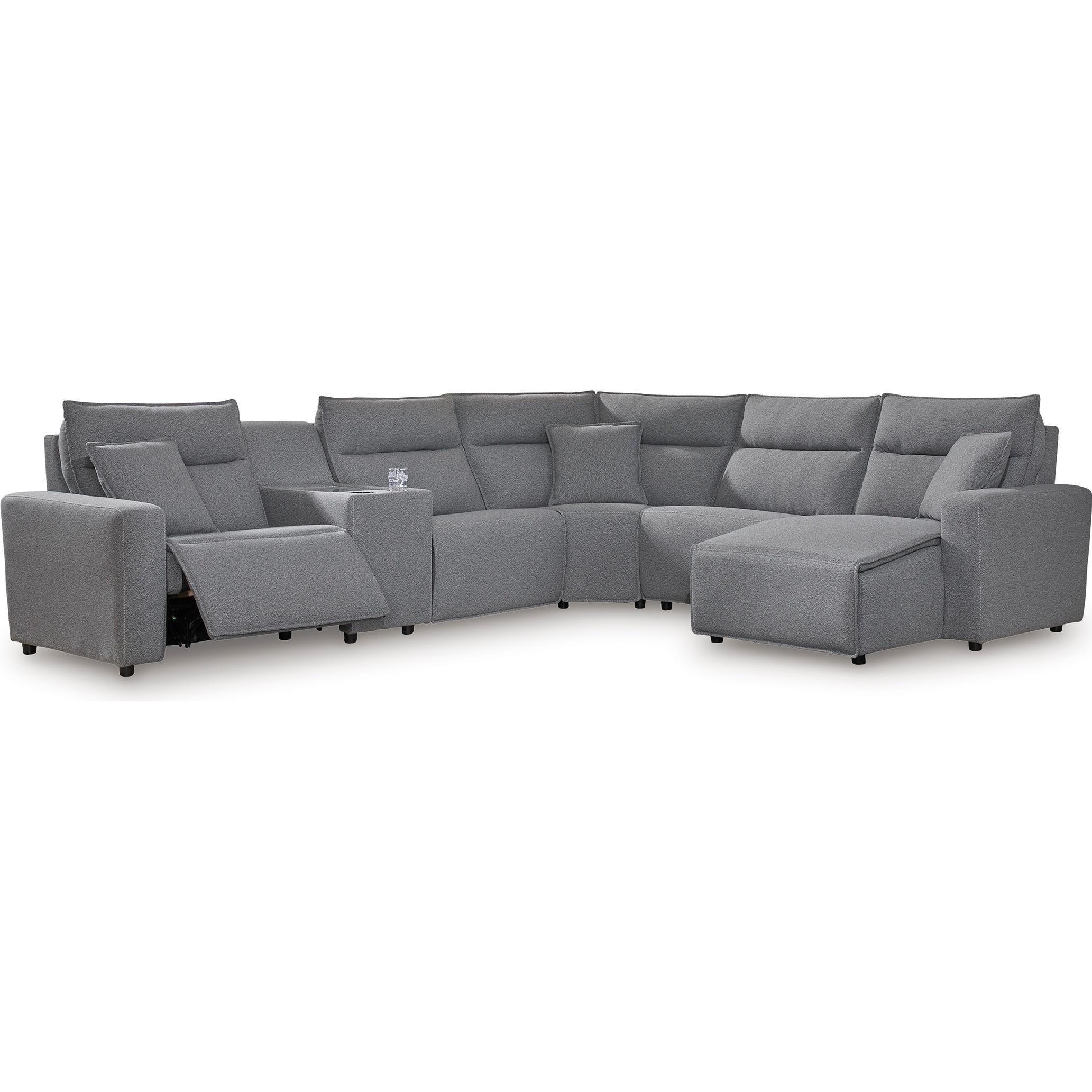  Manufacturer Color_Salt and Pepper --  Signature Design by Ashley ModMax II Power Reclining Fabric 6 pc Sectional IMAGE 1