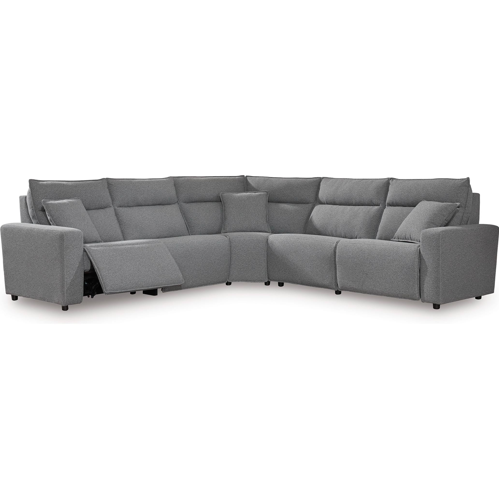  Manufacturer Color_Salt and Pepper --  Signature Design by Ashley ModMax II Power Reclining Fabric 5 pc Sectional IMAGE 1