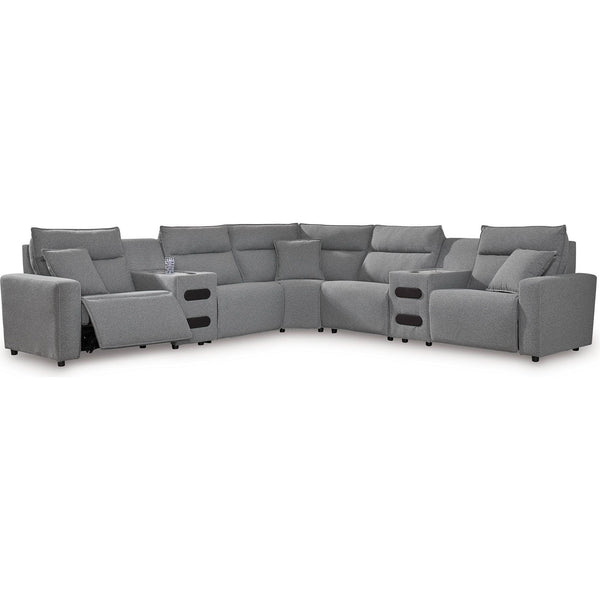 Signature Design by Ashley ModMax II Power Reclining Fabric 7 pc Sectional