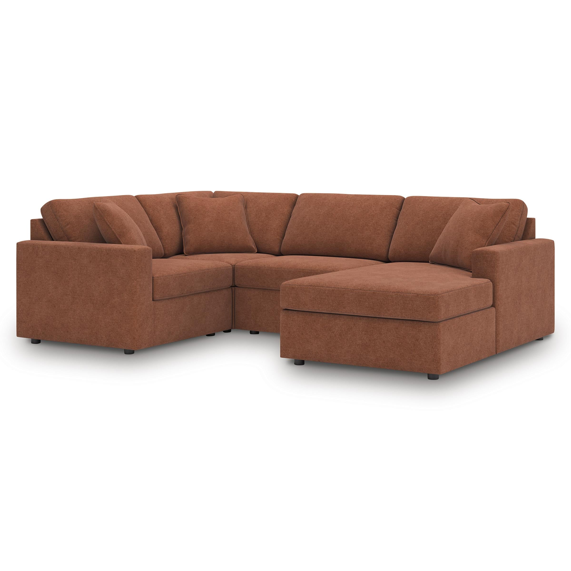  Manufacturer Color_Spice --  Signature Design by Ashley Modmax Fabric 4 pc Sectional IMAGE 1