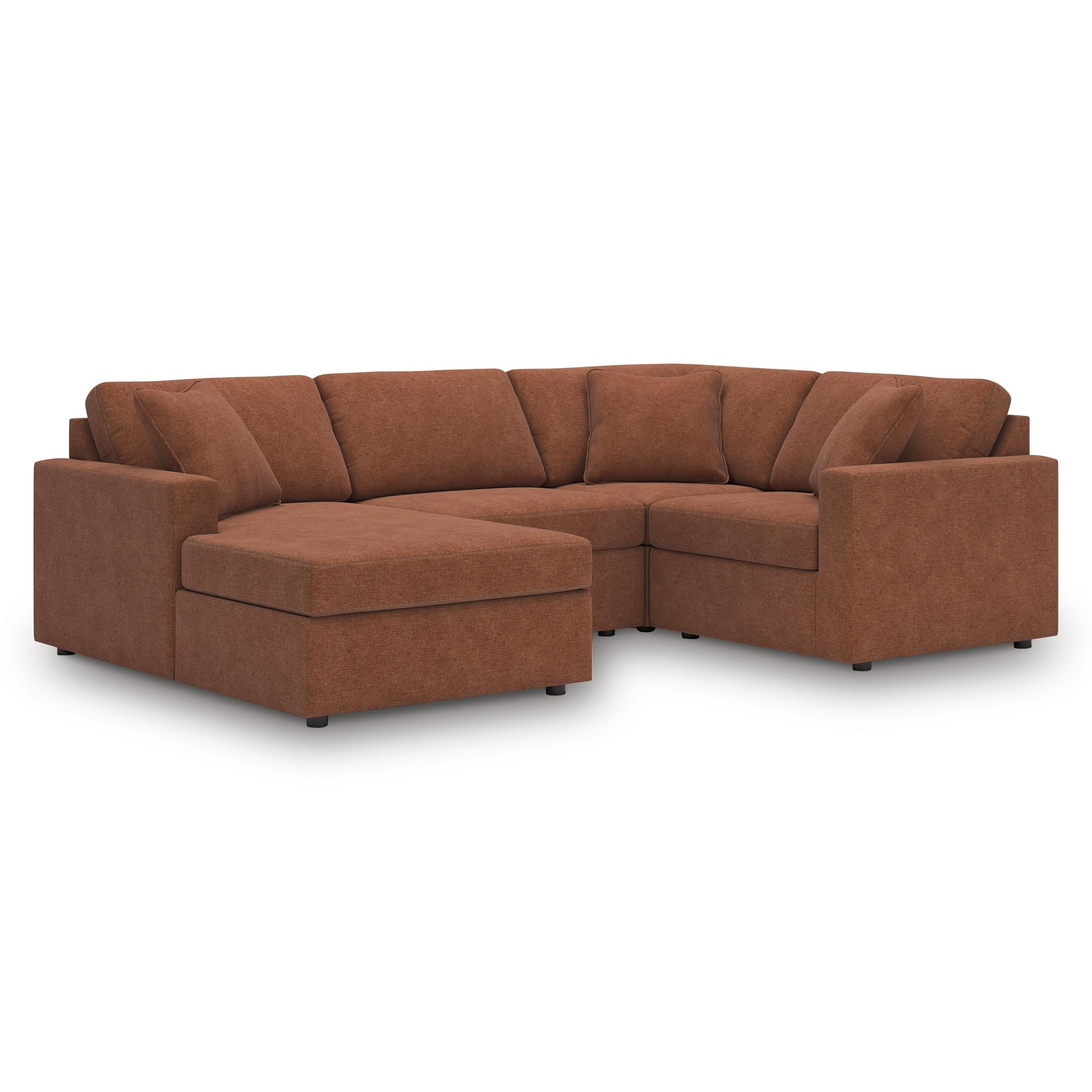  Manufacturer Color_Spice --  Signature Design by Ashley Modmax Fabric 4 pc Sectional IMAGE 1