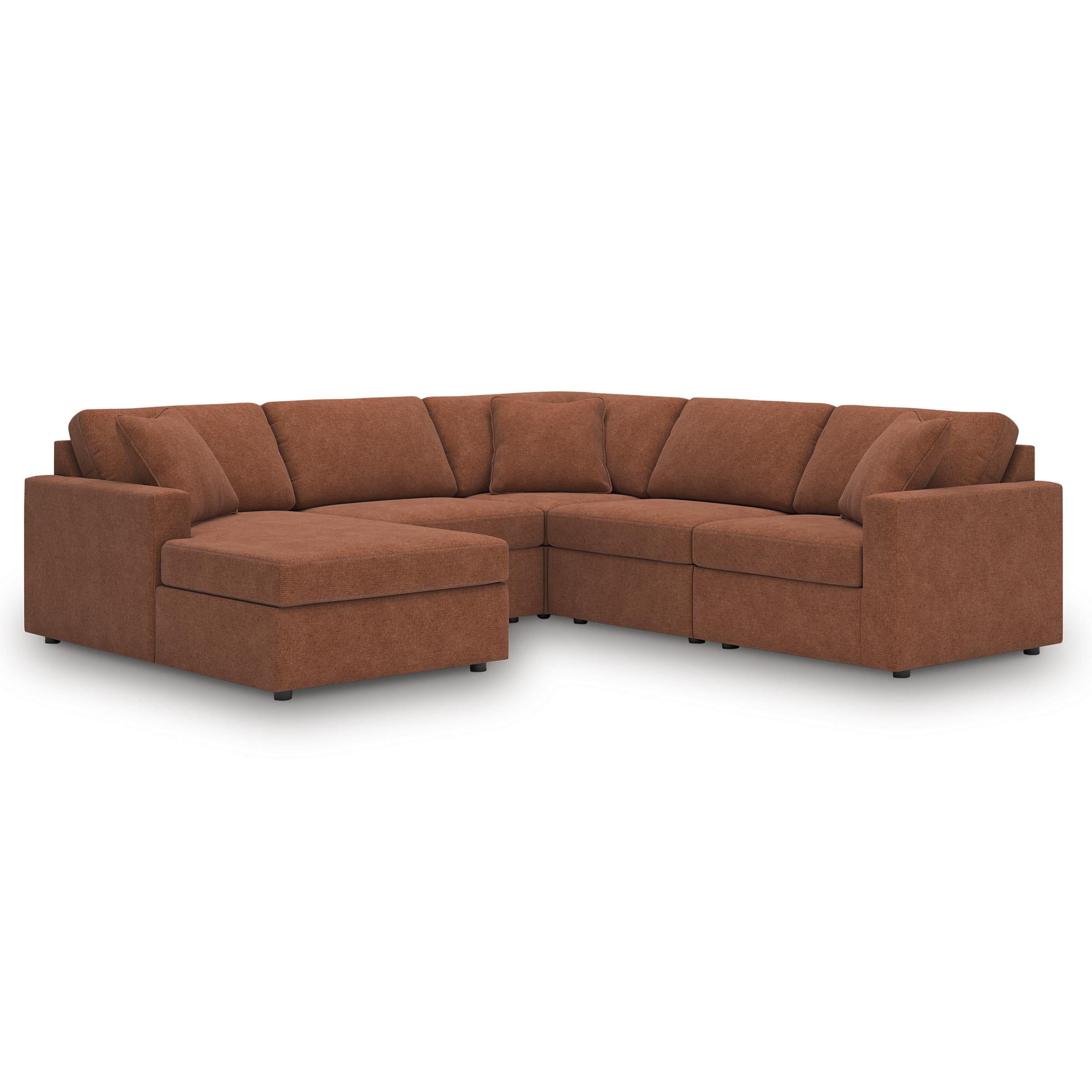  Manufacturer Color_Spice --  Signature Design by Ashley Modmax Fabric 5 pc Sectional IMAGE 1