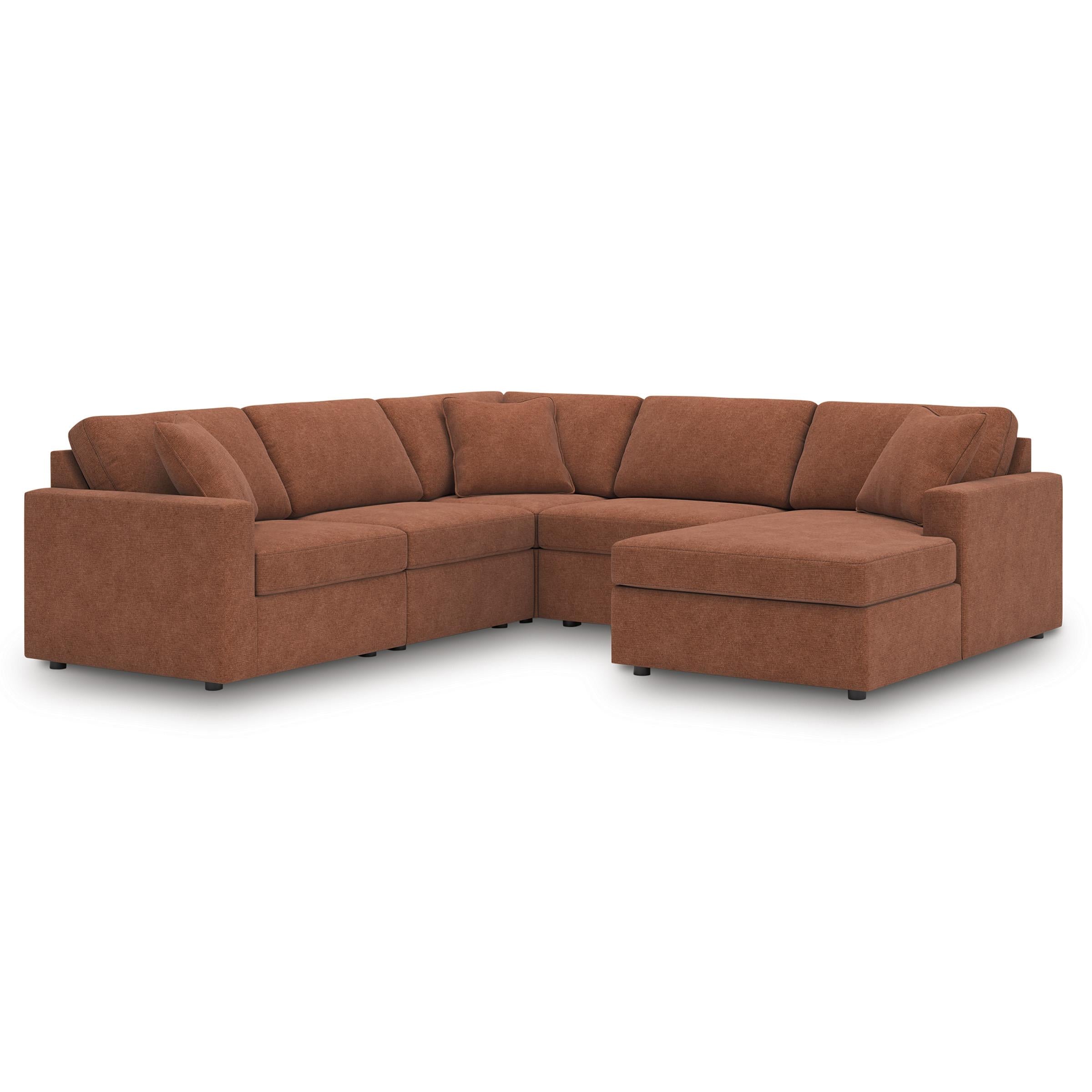  Manufacturer Color_Spice --  Signature Design by Ashley Modmax Fabric 5 pc Sectional IMAGE 1