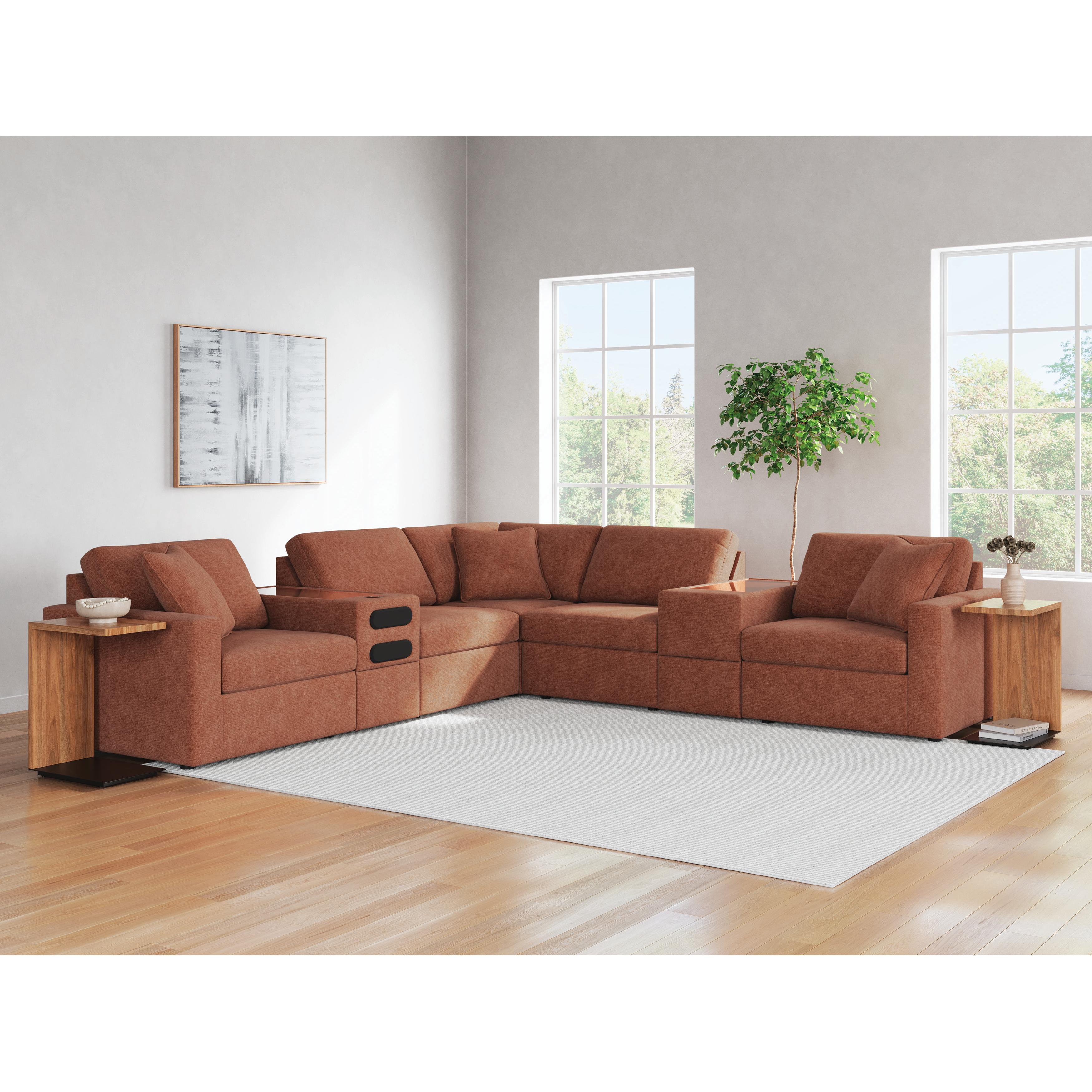  Manufacturer Color_Spice --  Signature Design by Ashley Modmax Fabric 7 pc Sectional IMAGE 2