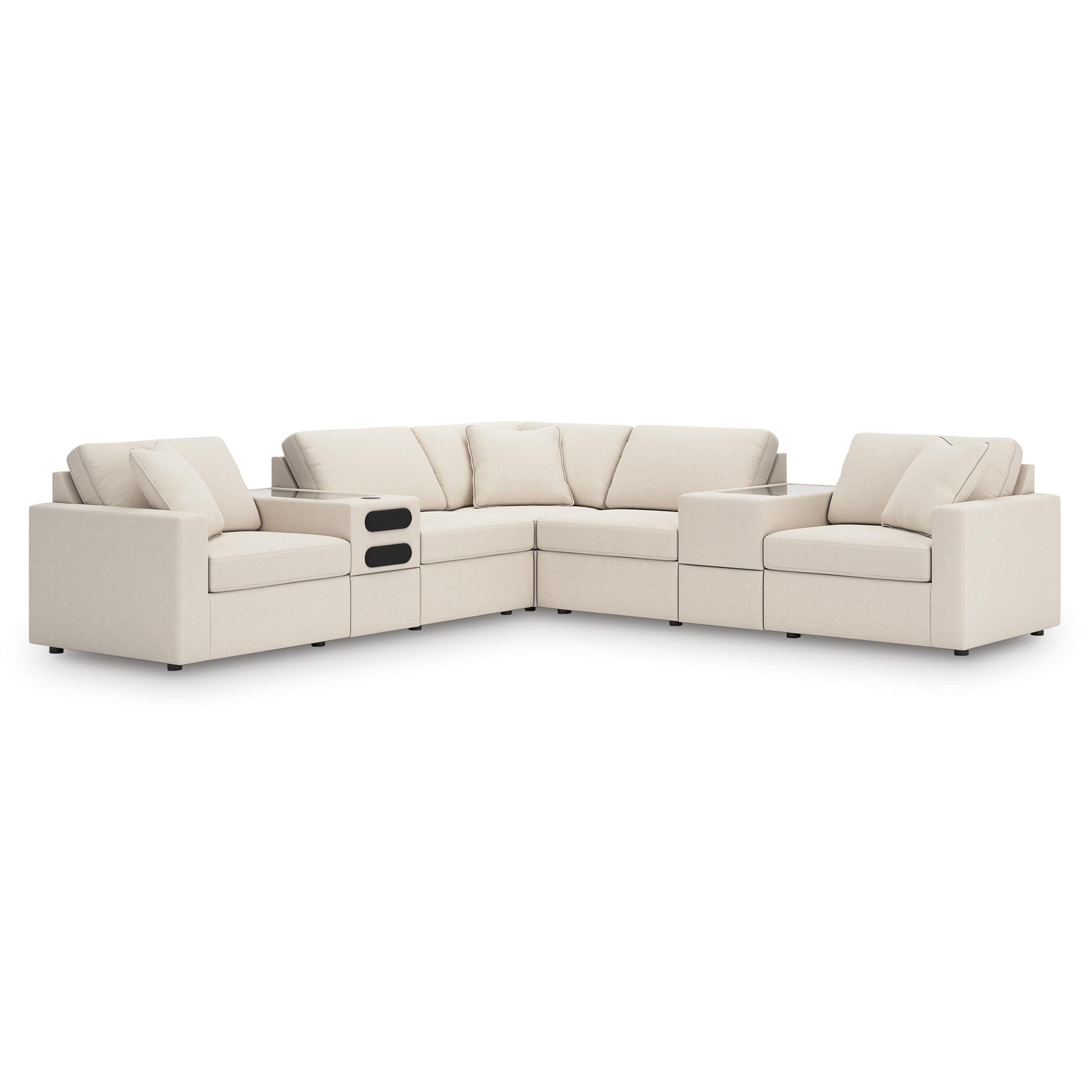  Manufacturer Color_Oyster --  Modmax 92103S69 7 pc Balanced Sectional with Audio and Storage Consoles IMAGE 1
