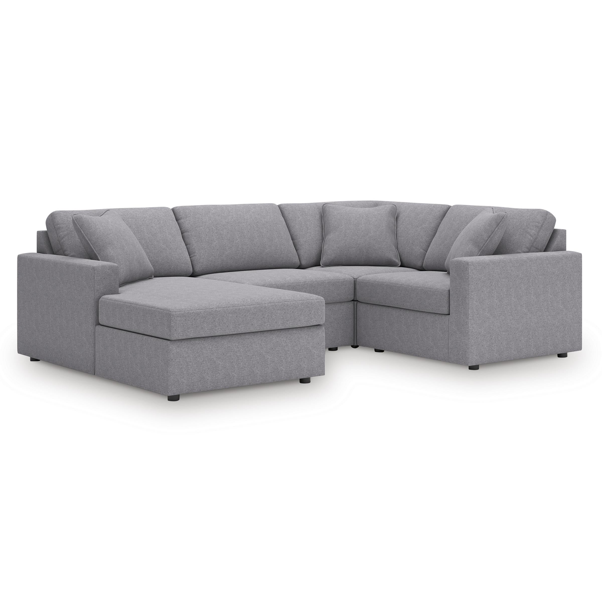 Manufacturer Color_Granite --  Modmax 92104S66 4 pc Sectional with Chaise IMAGE 1