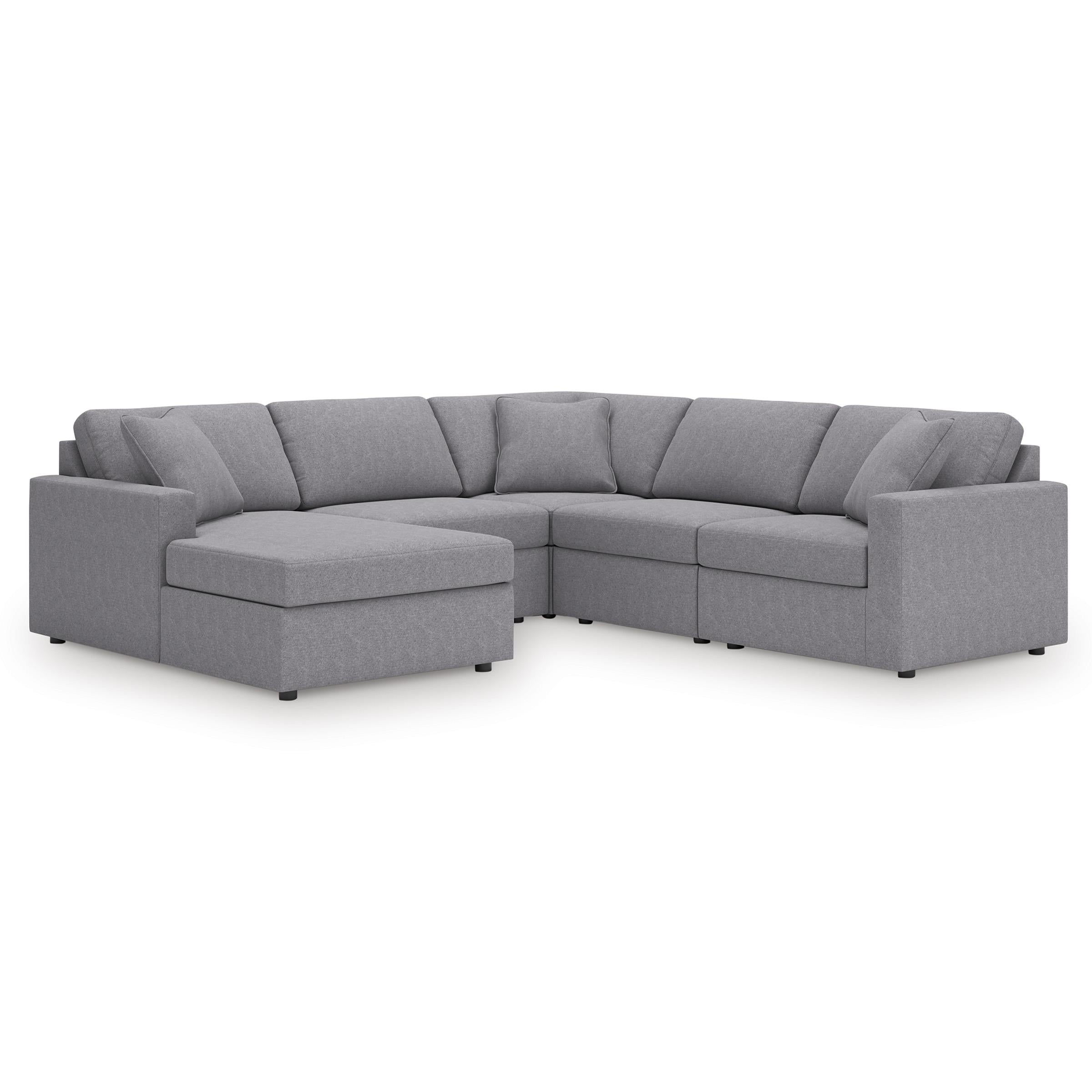  Manufacturer Color_Granite --  Modmax 92104S67 5 pc Sectional with Chaise IMAGE 1