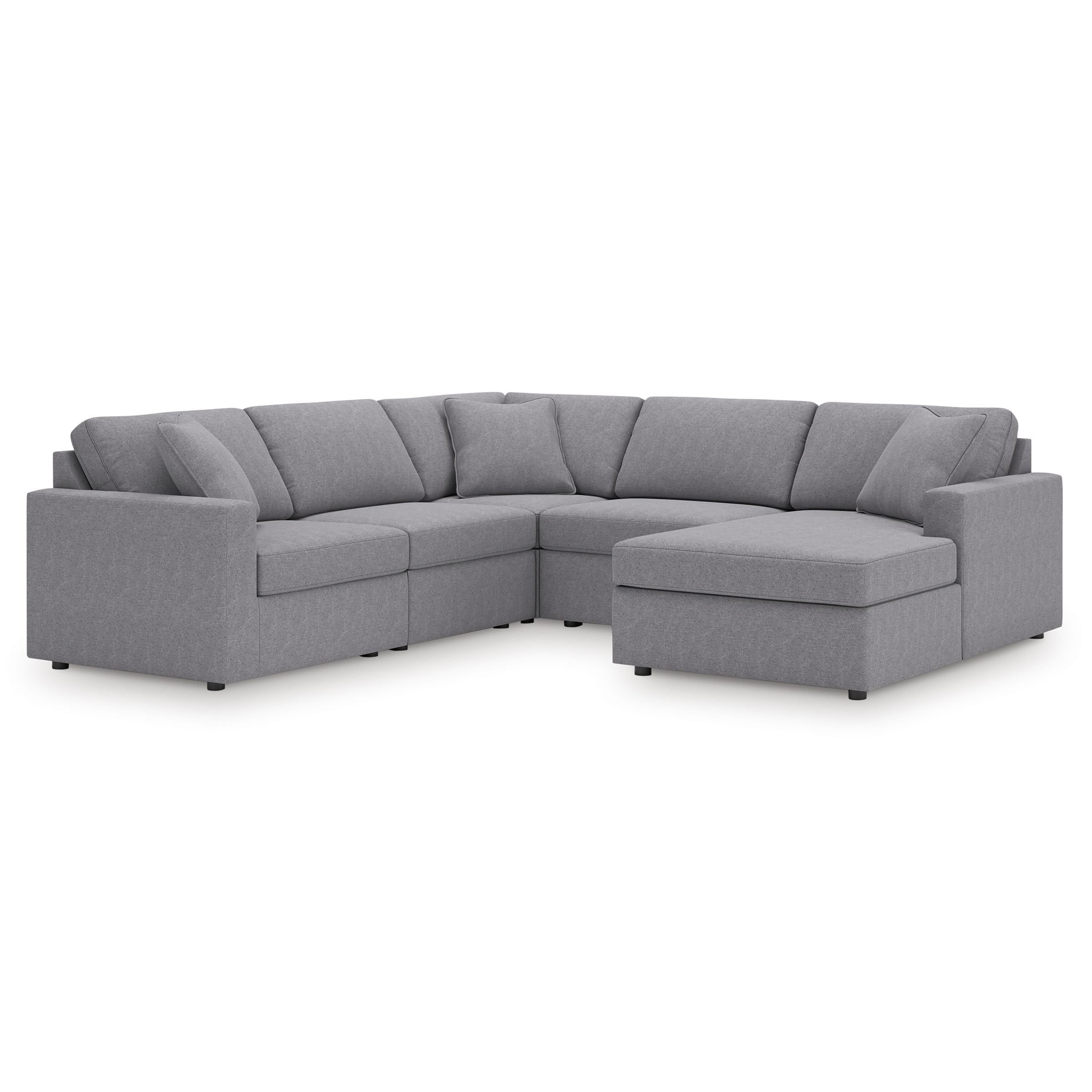  Manufacturer Color_Granite --  Modmax 92104S68 5 pc Sectional with Chaise IMAGE 1