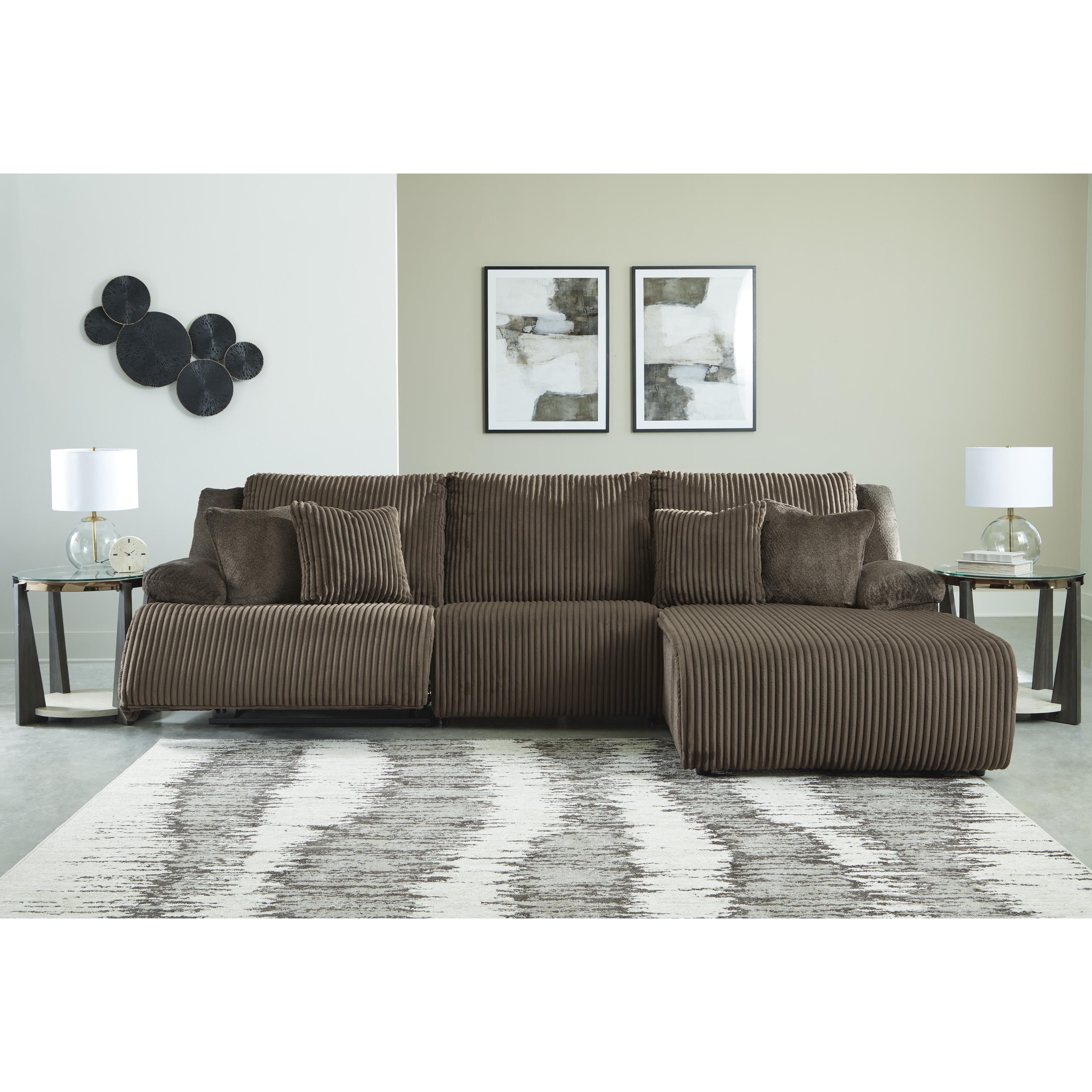  Manufacturer Color_Chocolate --  Signature Design by Ashley Top Tier Reclining Fabric Sofa IMAGE 3