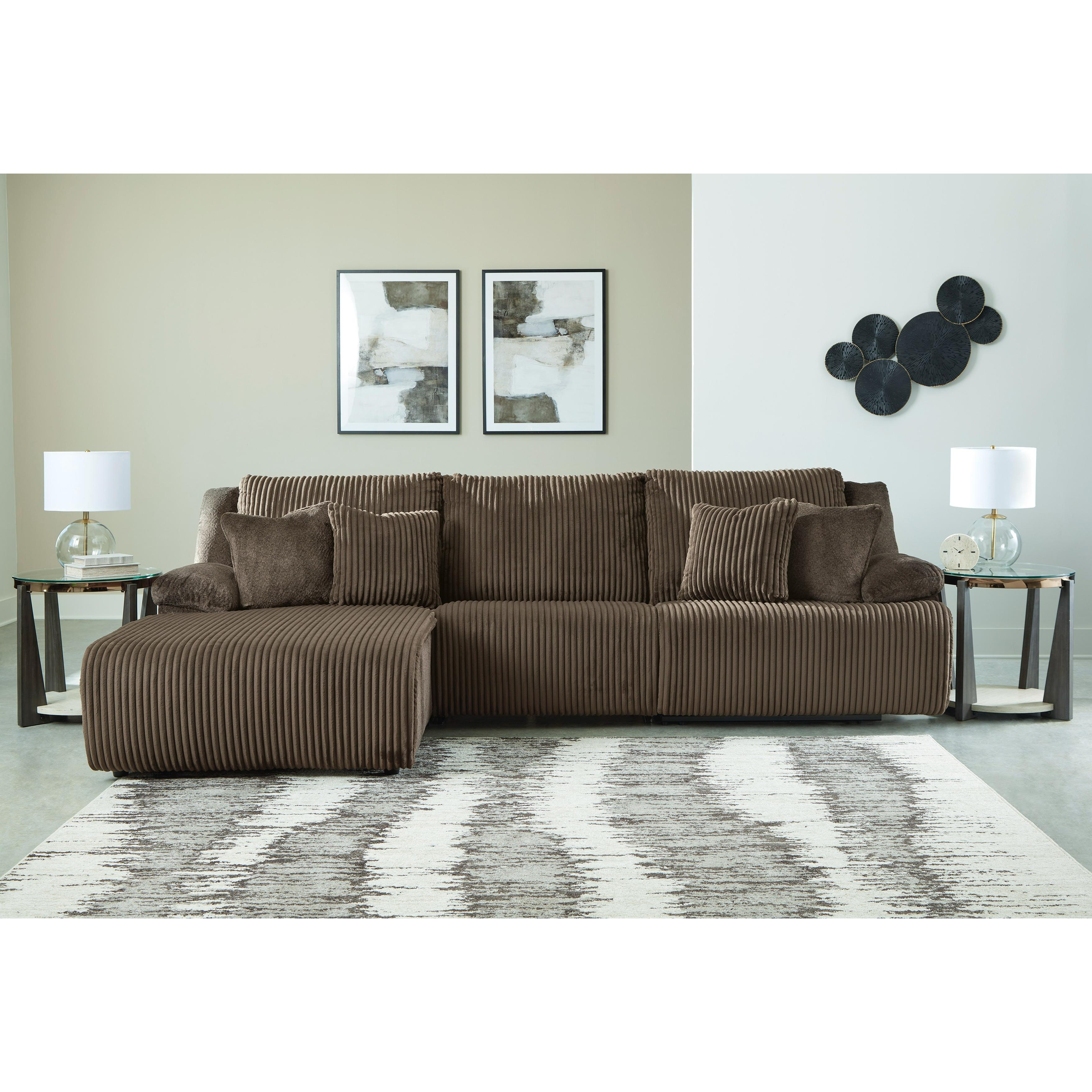  Manufacturer Color_Chocolate --  Signature Design by Ashley Top Tier Reclining Fabric Sofa IMAGE 2