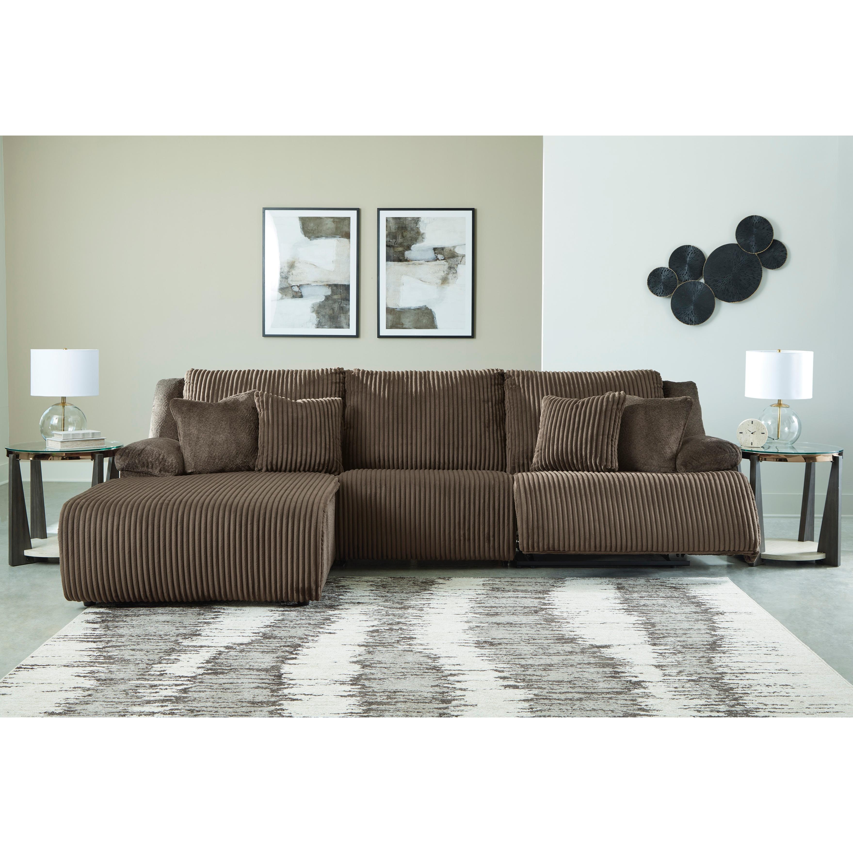  Manufacturer Color_Chocolate --  Signature Design by Ashley Top Tier Reclining Fabric Sofa IMAGE 3