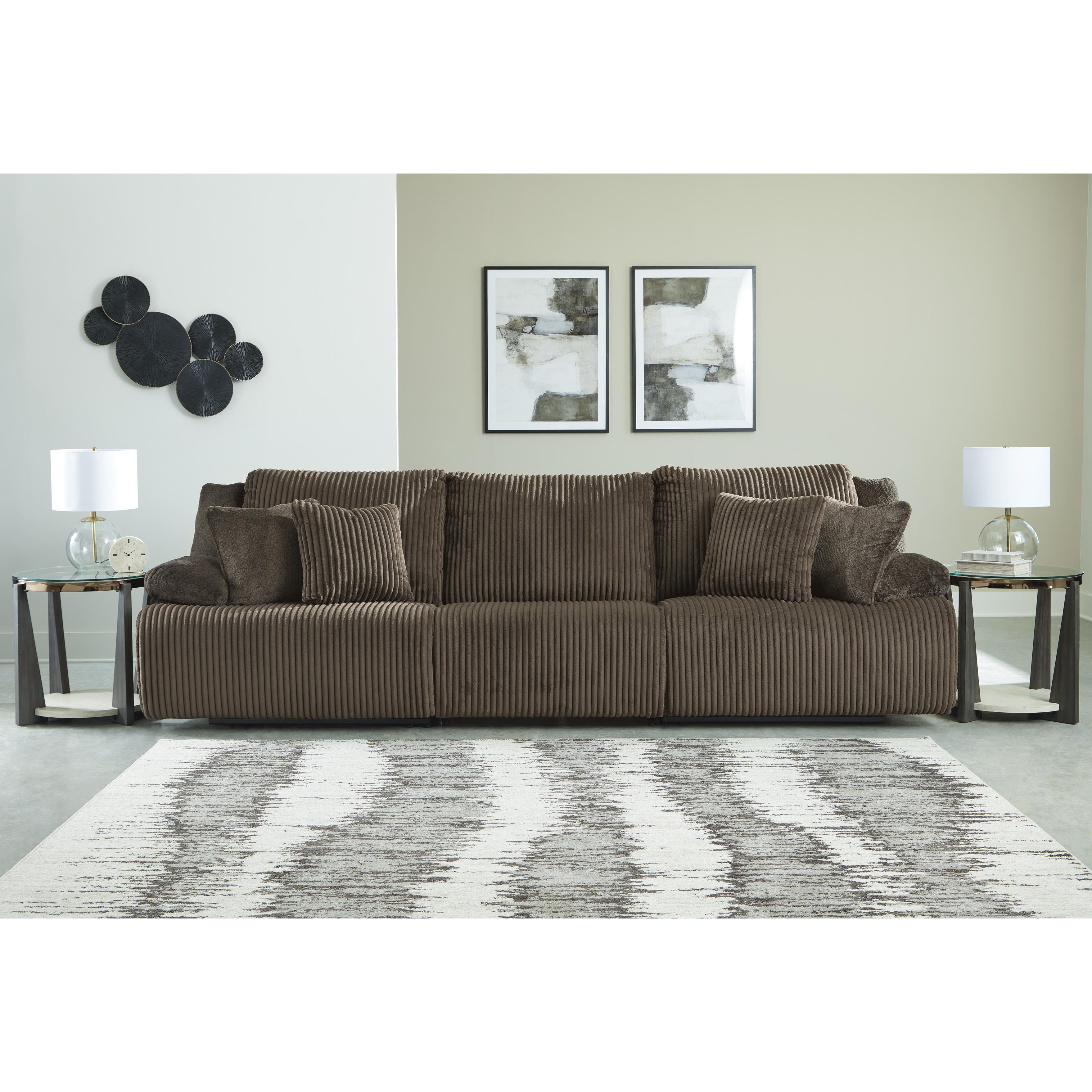  Manufacturer Color_Chocolate --  Signature Design by Ashley Top Tier Reclining Fabric Sofa IMAGE 2
