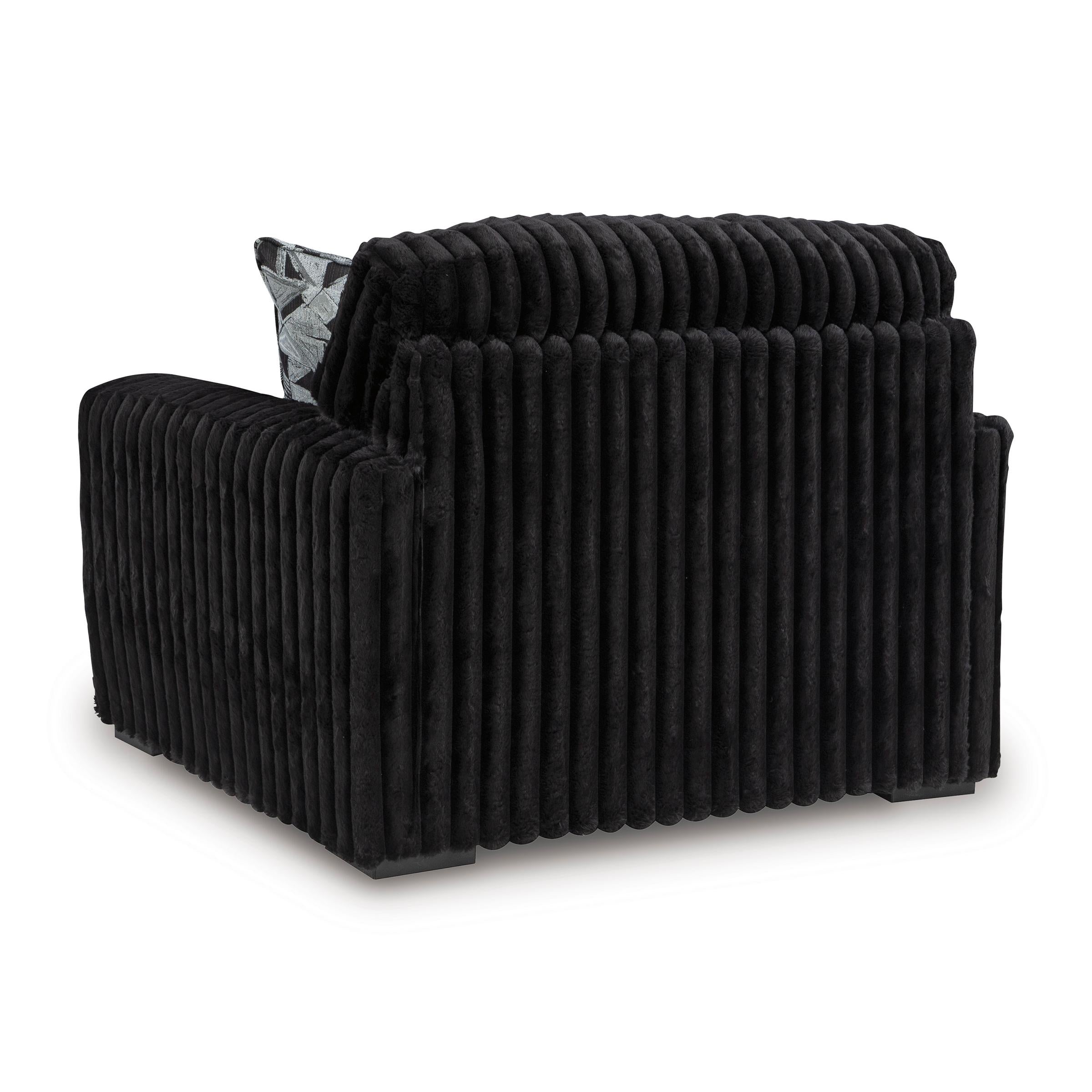  Manufacturer Color_Onyx --  Signature Design by Ashley Midnight Madness Stationary Fabric Chair IMAGE 3