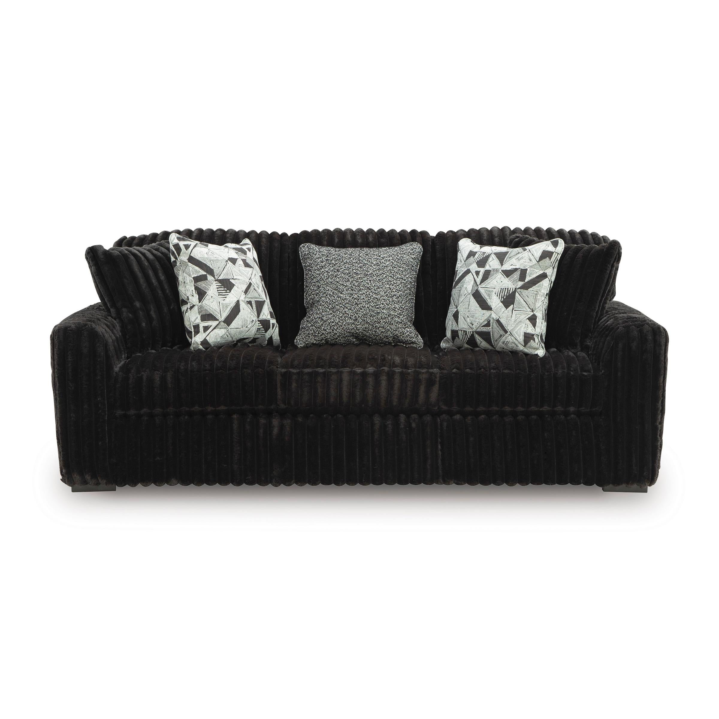  Manufacturer Color_Onyx --  Signature Design by Ashley Midnight Madness Stationary Fabric Sofa IMAGE 2
