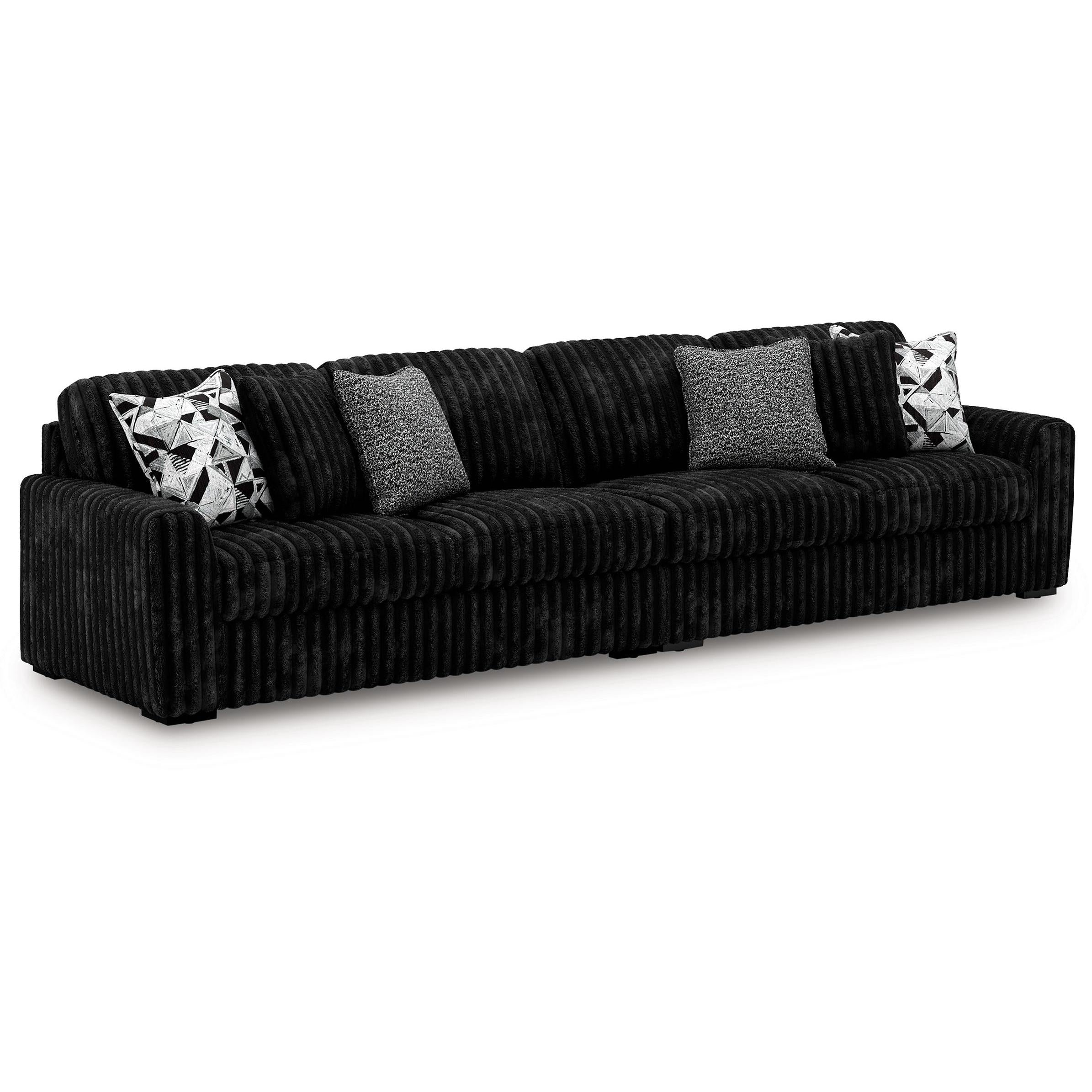  Manufacturer Color_Onyx --  Signature Design by Ashley Midnight Madness Fabric 2 pc Sectional IMAGE 1