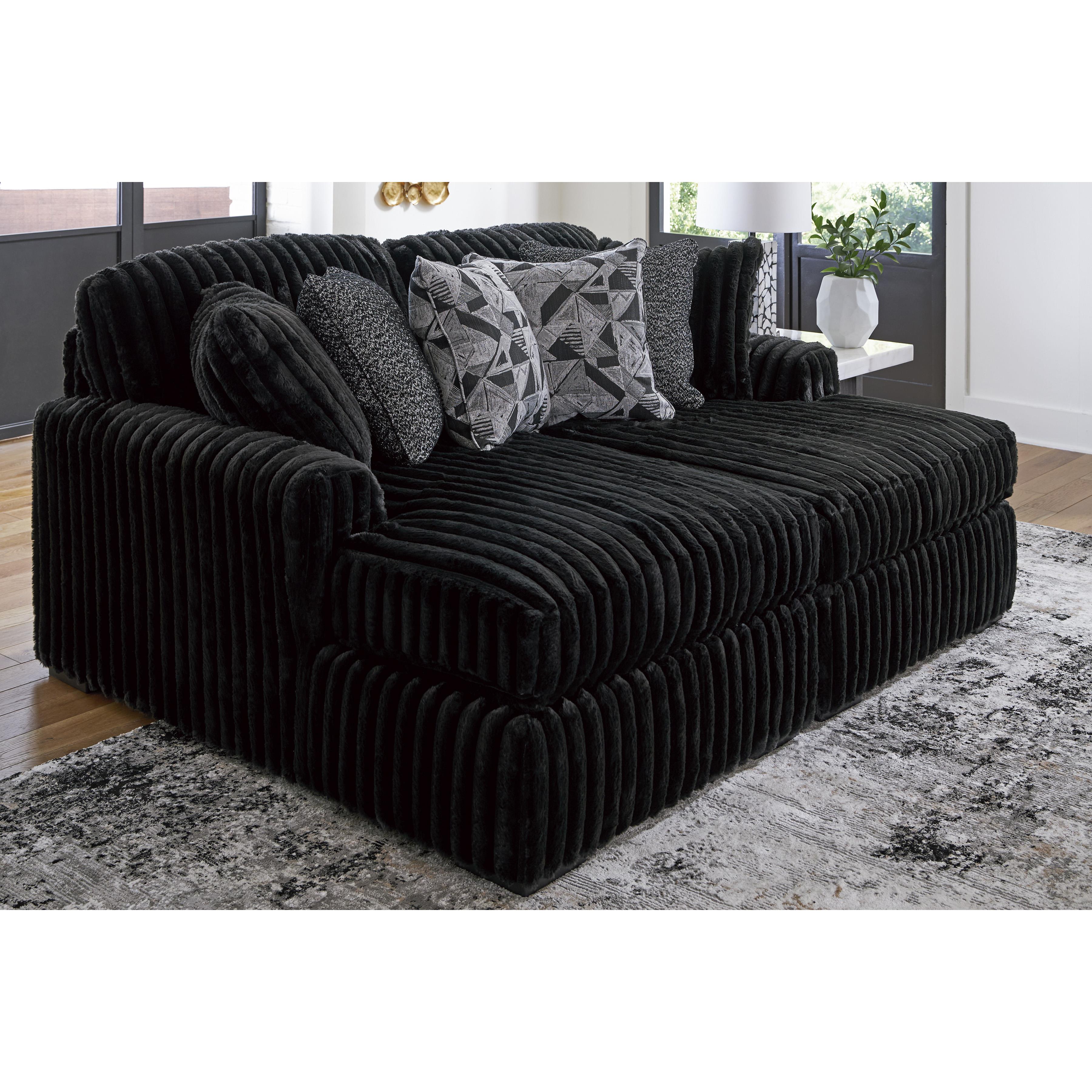  Manufacturer Color_Onyx --  Signature Design by Ashley Midnight Madness Fabric Chaise IMAGE 3