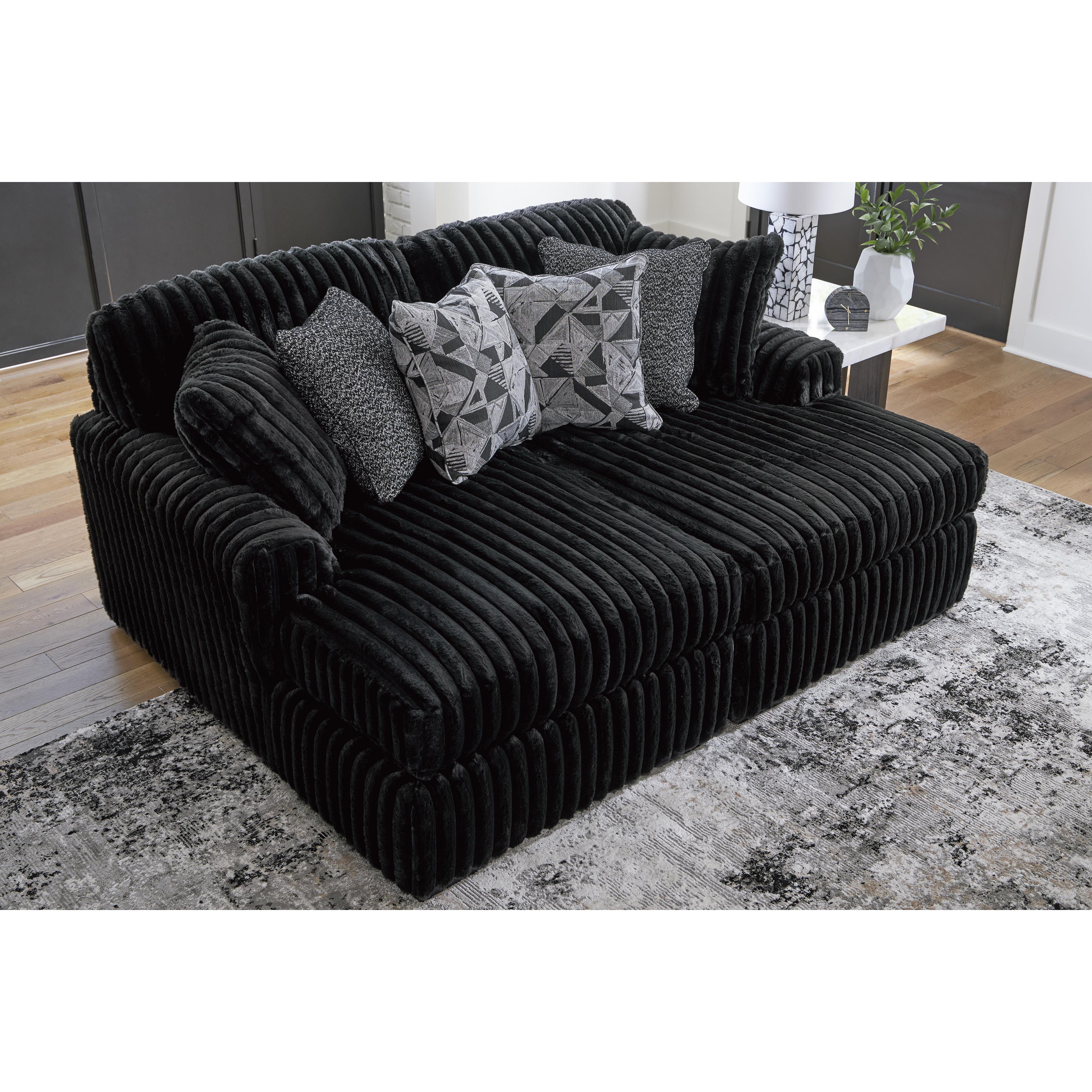  Manufacturer Color_Onyx --  Signature Design by Ashley Midnight Madness Fabric Chaise IMAGE 4