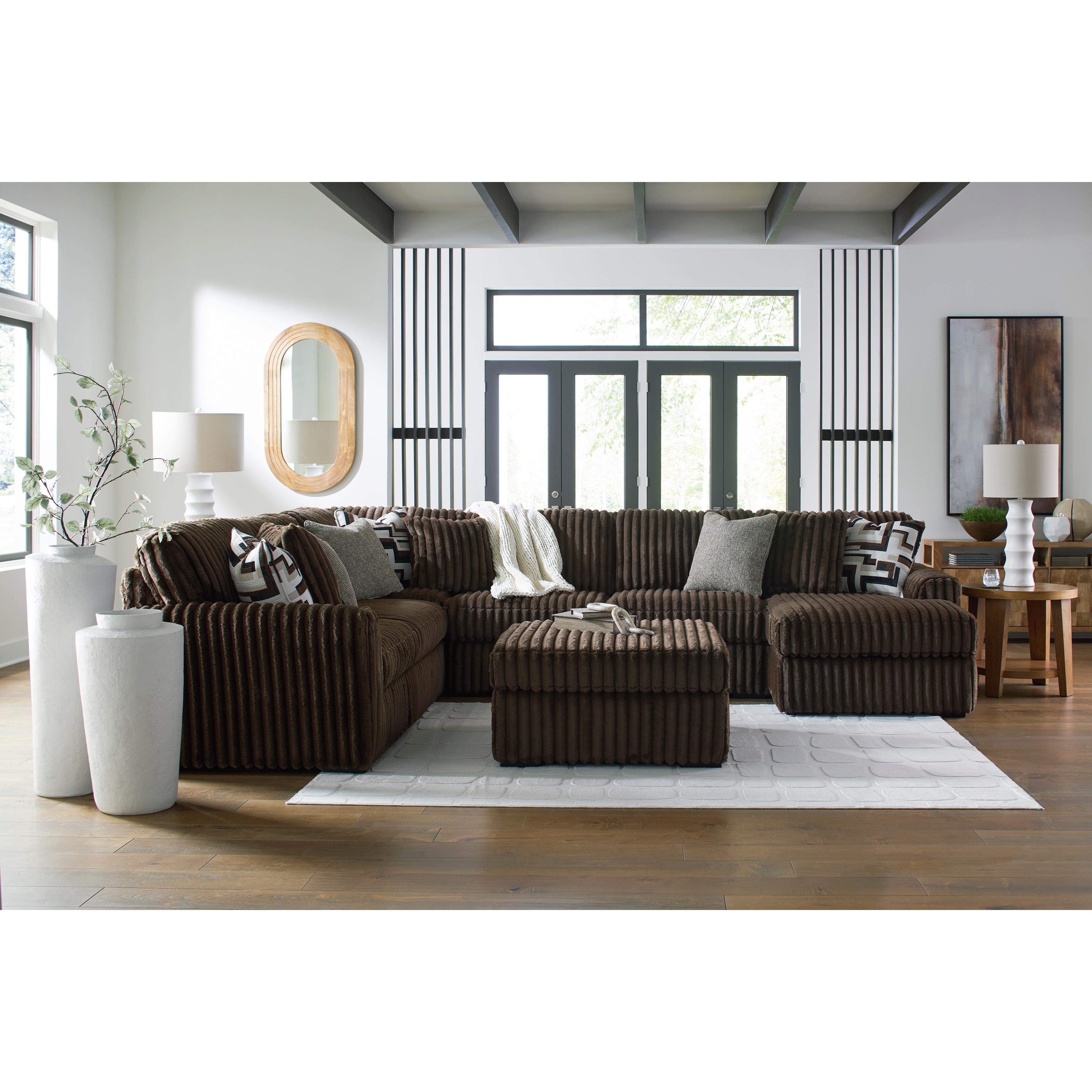 Manufacturer Color_Chocolate --  Midnight-Madness 98104S3 4 pc Sectional with Chaise IMAGE 6