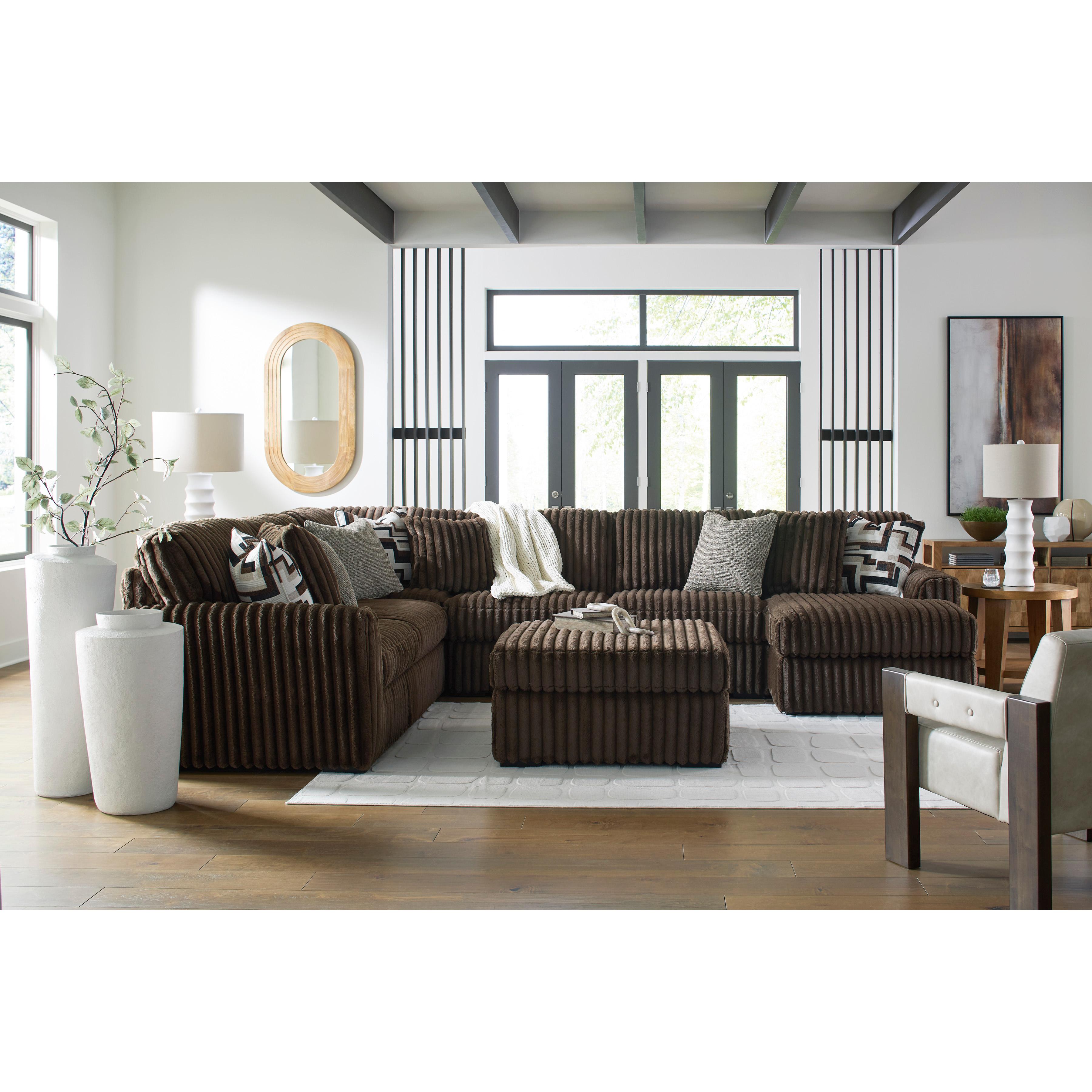 Manufacturer Color_Chocolate --  Midnight-Madness 98104S3 4 pc Sectional with Chaise IMAGE 7
