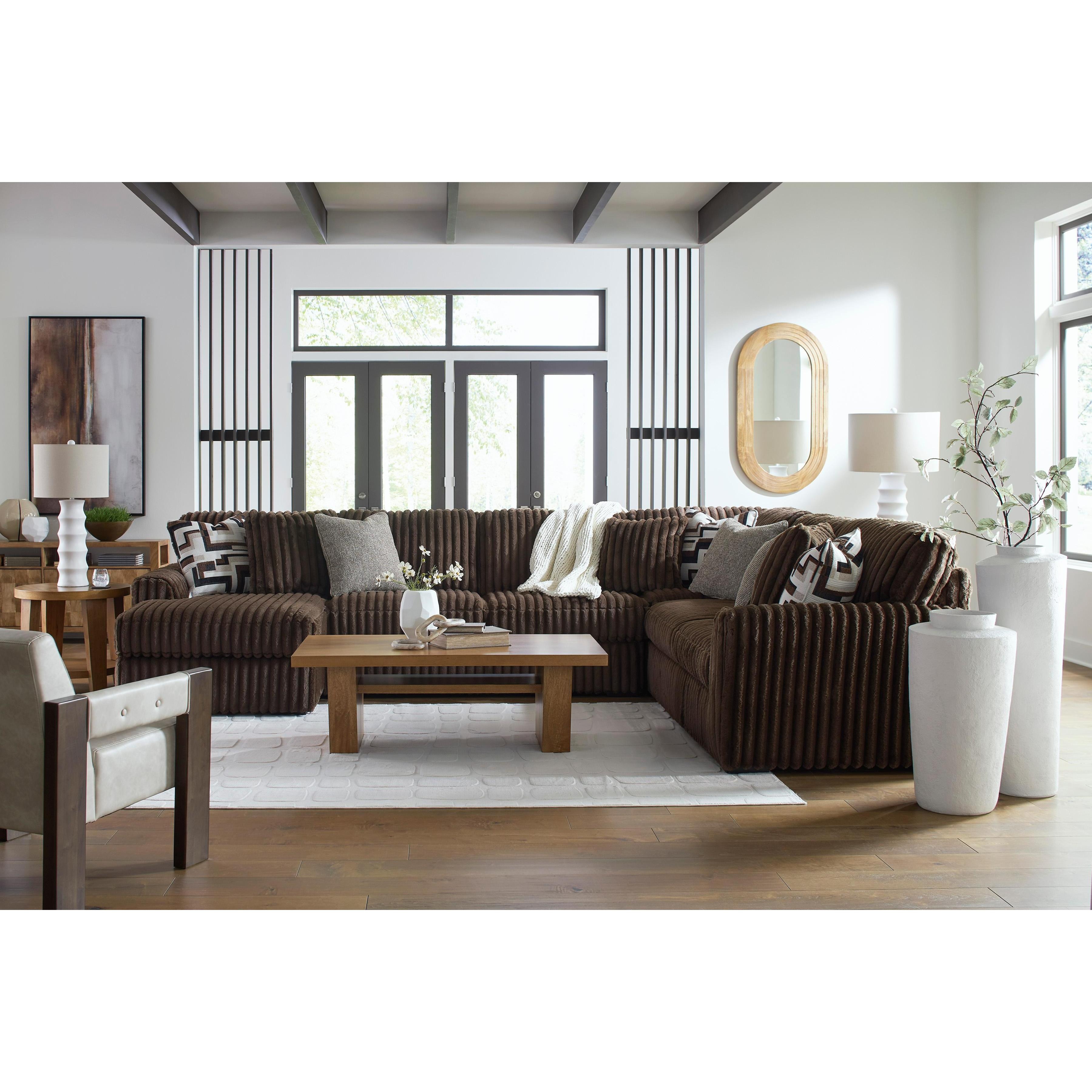  Manufacturer Color_Chocolate --  Midnight-Madness 98104S4 4 pc Sectional with Chaise IMAGE 5