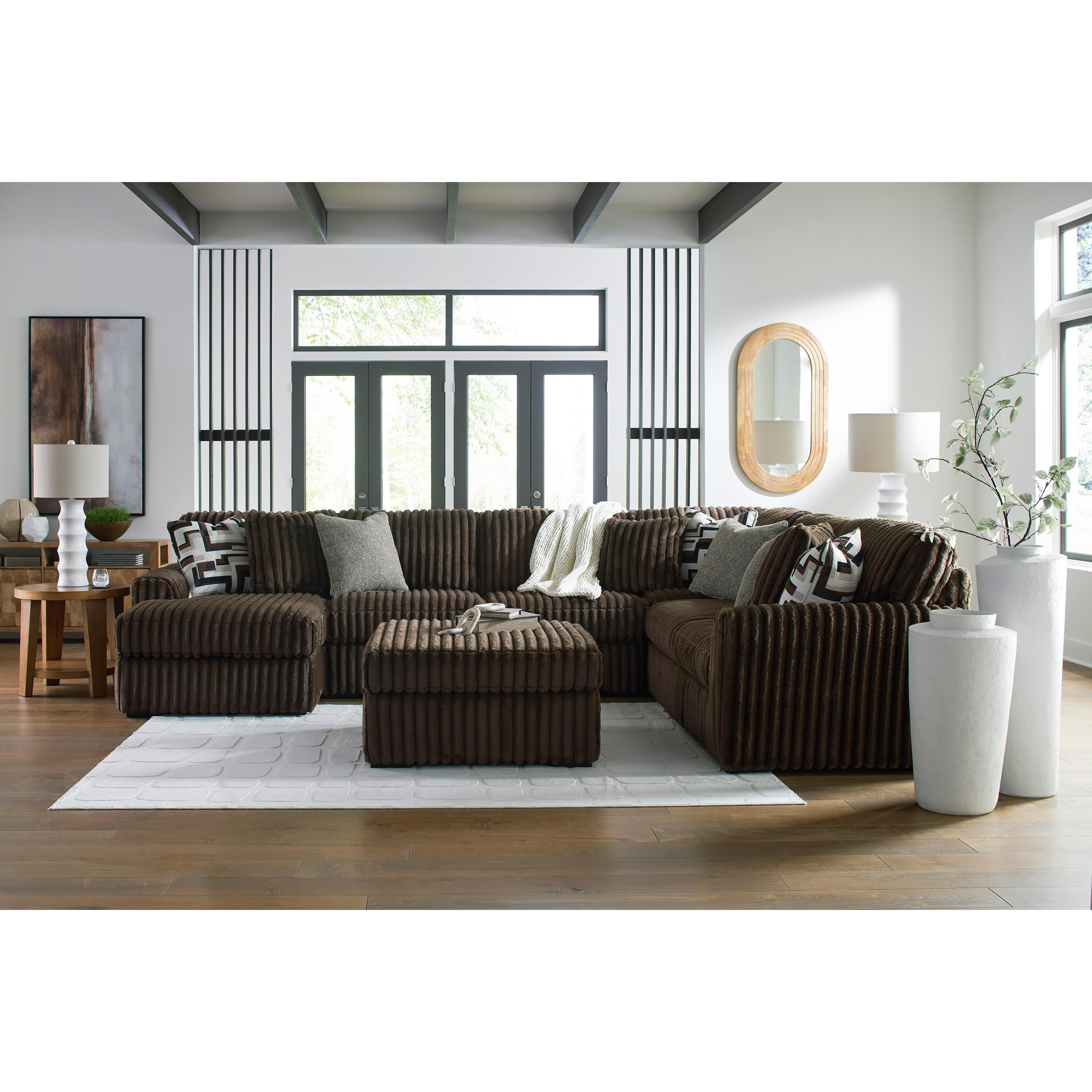  Manufacturer Color_Chocolate --  Midnight-Madness 98104S4 4 pc Sectional with Chaise IMAGE 6