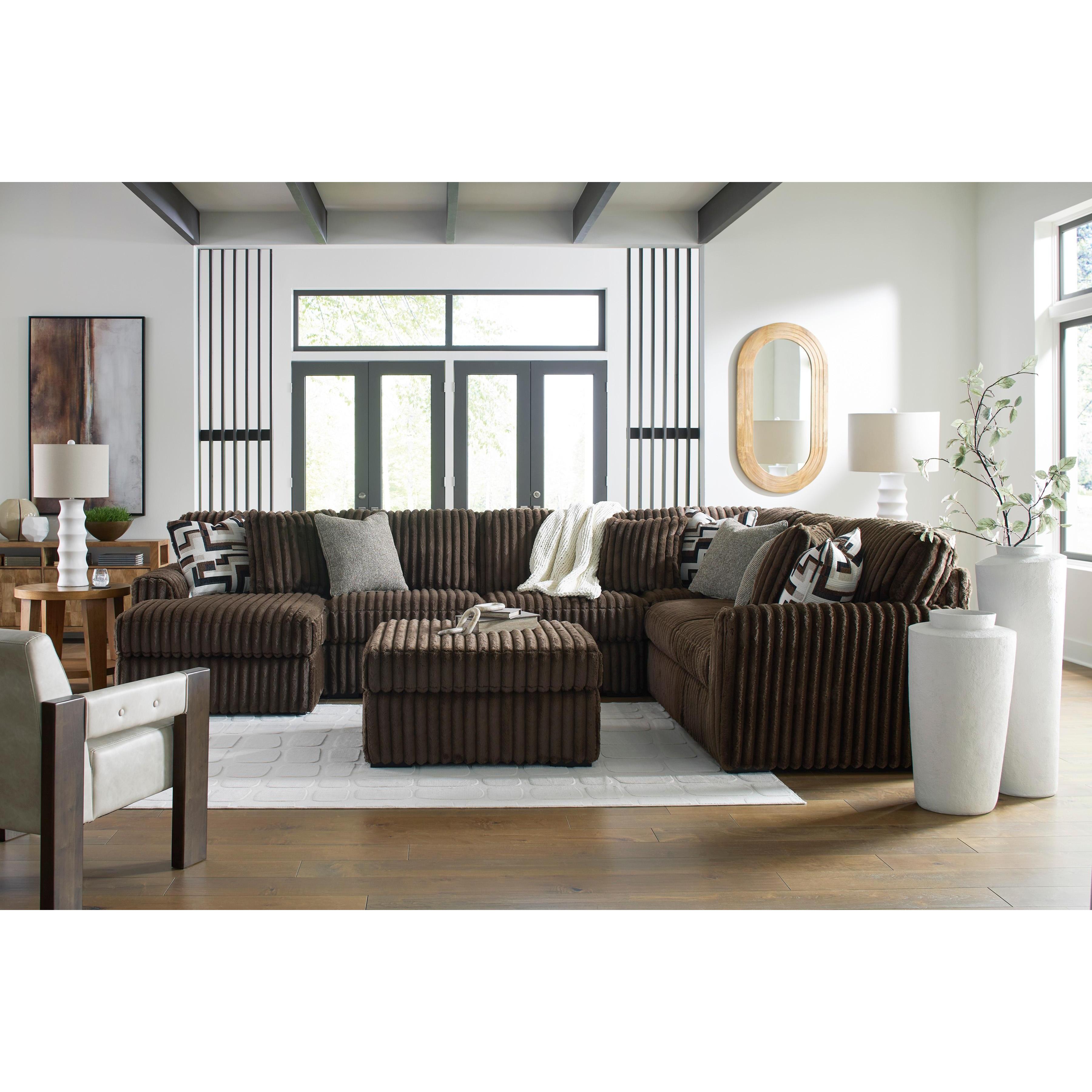 Manufacturer Color_Chocolate --  Midnight-Madness 98104S4 4 pc Sectional with Chaise IMAGE 7