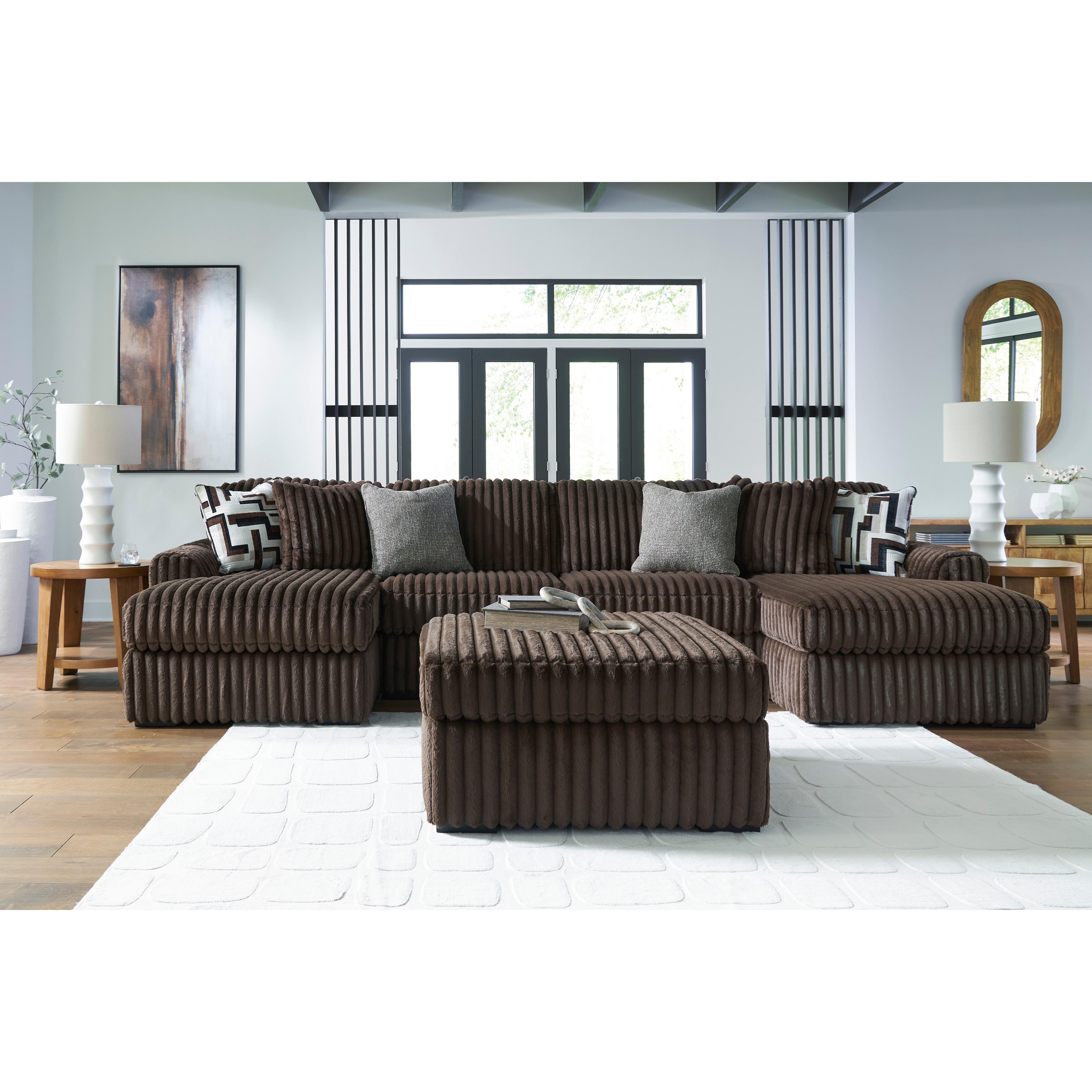  Manufacturer Color_Chocolate --  Midnight-Madness 98104S5 3 pc Sectional with Chaise IMAGE 6