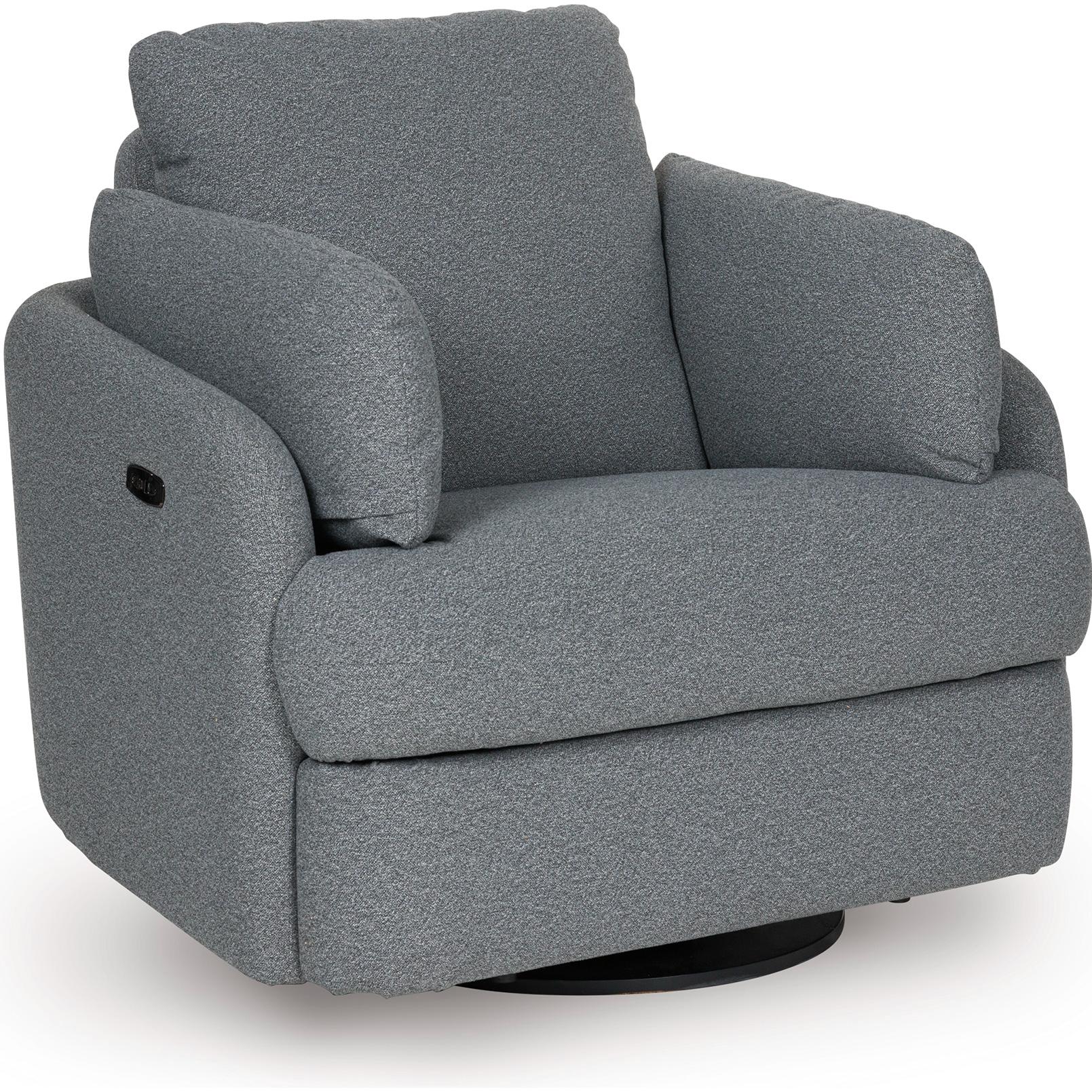  Manufacturer Color_Salt and Pepper --  Signature Design by Ashley Alainmont Next Gen Nuvella Power Swivel Fabric Recliner IMAGE 1