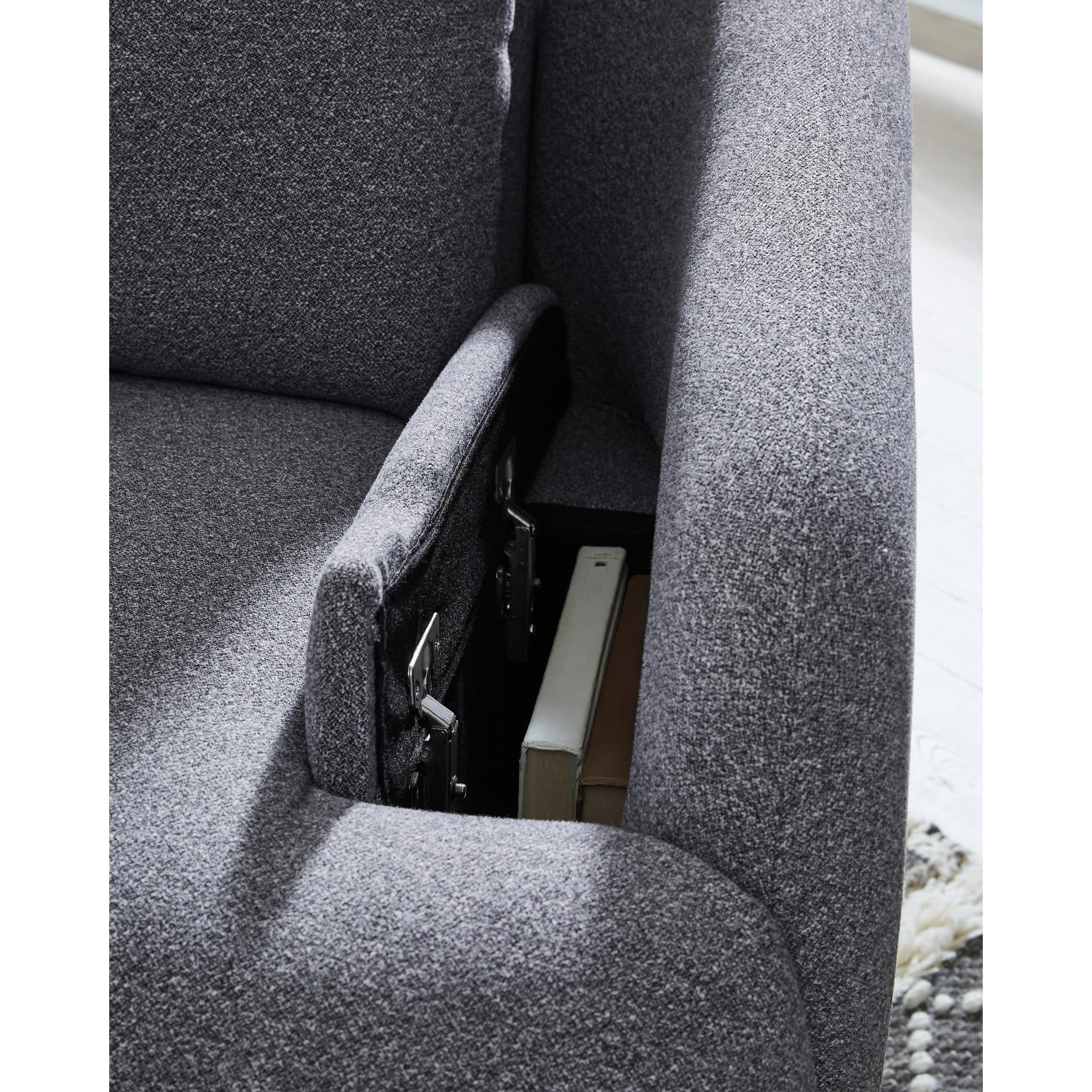  Manufacturer Color_Salt and Pepper --  Signature Design by Ashley Alainmont Next Gen Nuvella Power Swivel Fabric Recliner IMAGE 11